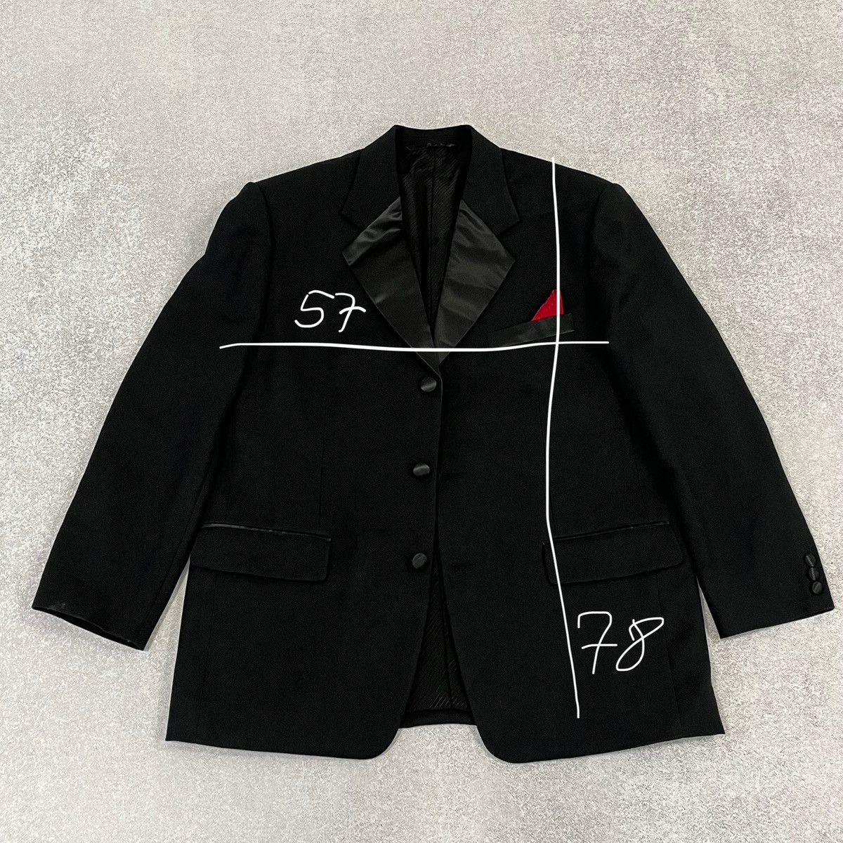 Vintage Black and red Versace vintage blazer jacket Size 46L - 2 Thumbnail