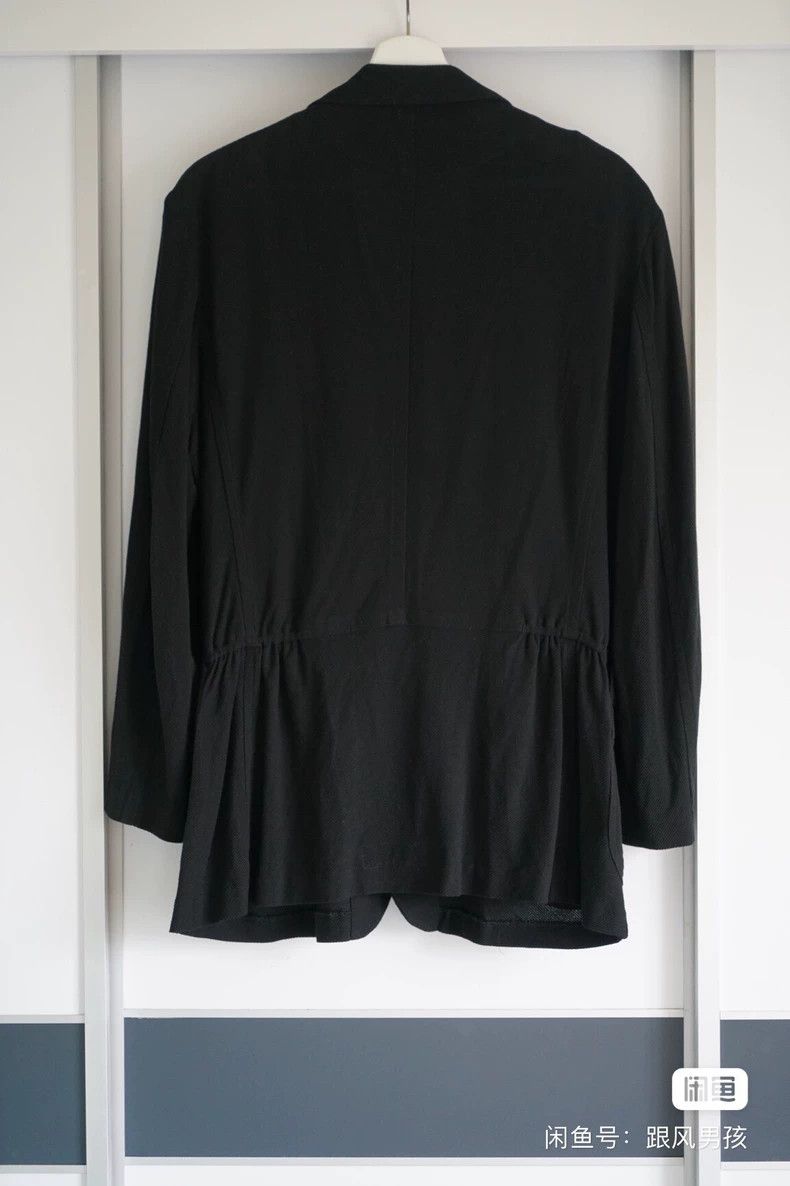 Yohji Yamamoto Yohji Yamamoto size 2 13 SS Lyocell Pleated blazer Size 36R - 2 Thumbnail