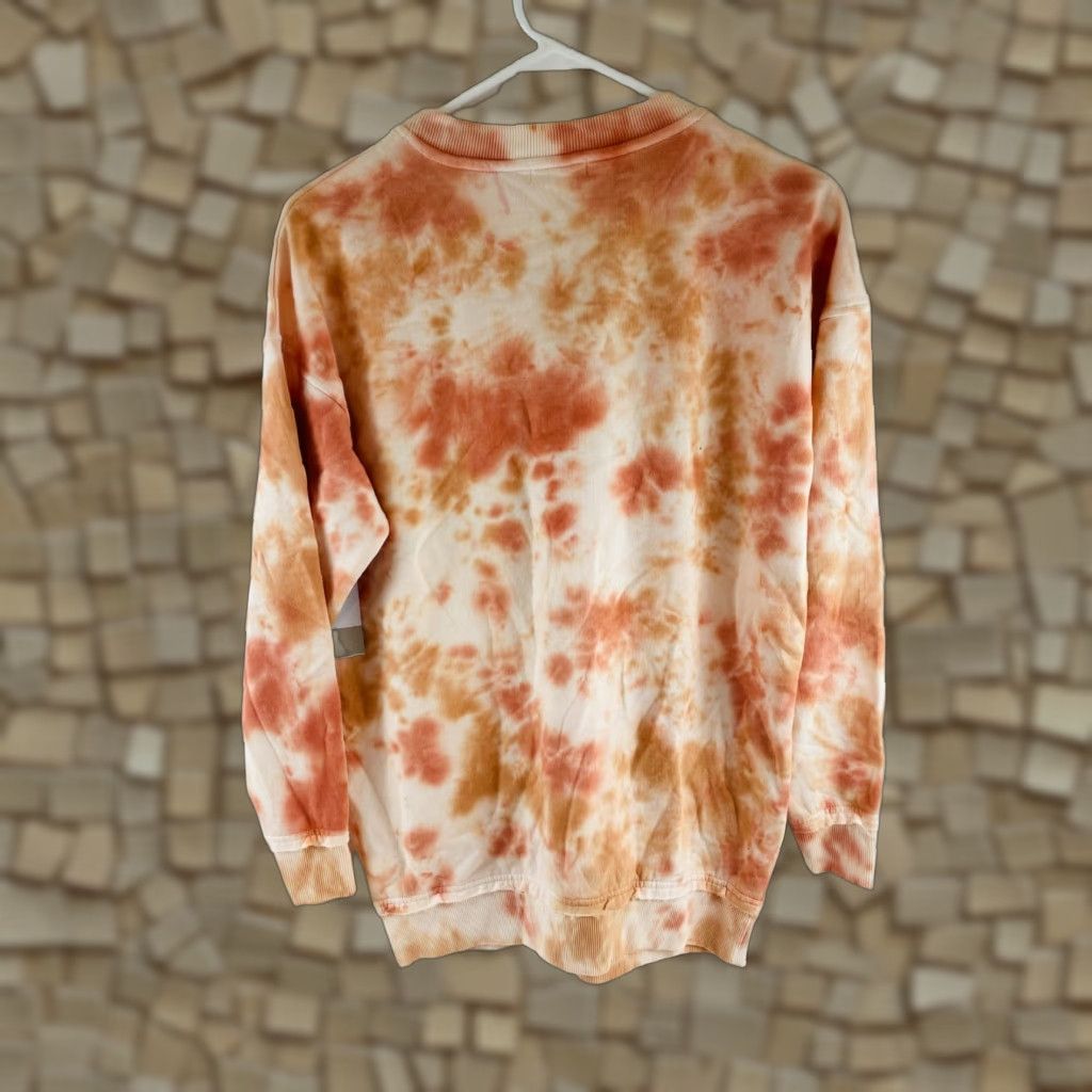 Nordstrom Nordstrom BP Sweatshirt Women's XXS Pink Orange Tie Dye Oversized Crewneck NWT Free Return Mens Womens Girls Boys Size XXS / US 00 / IT 34 - 1 Thumbnail