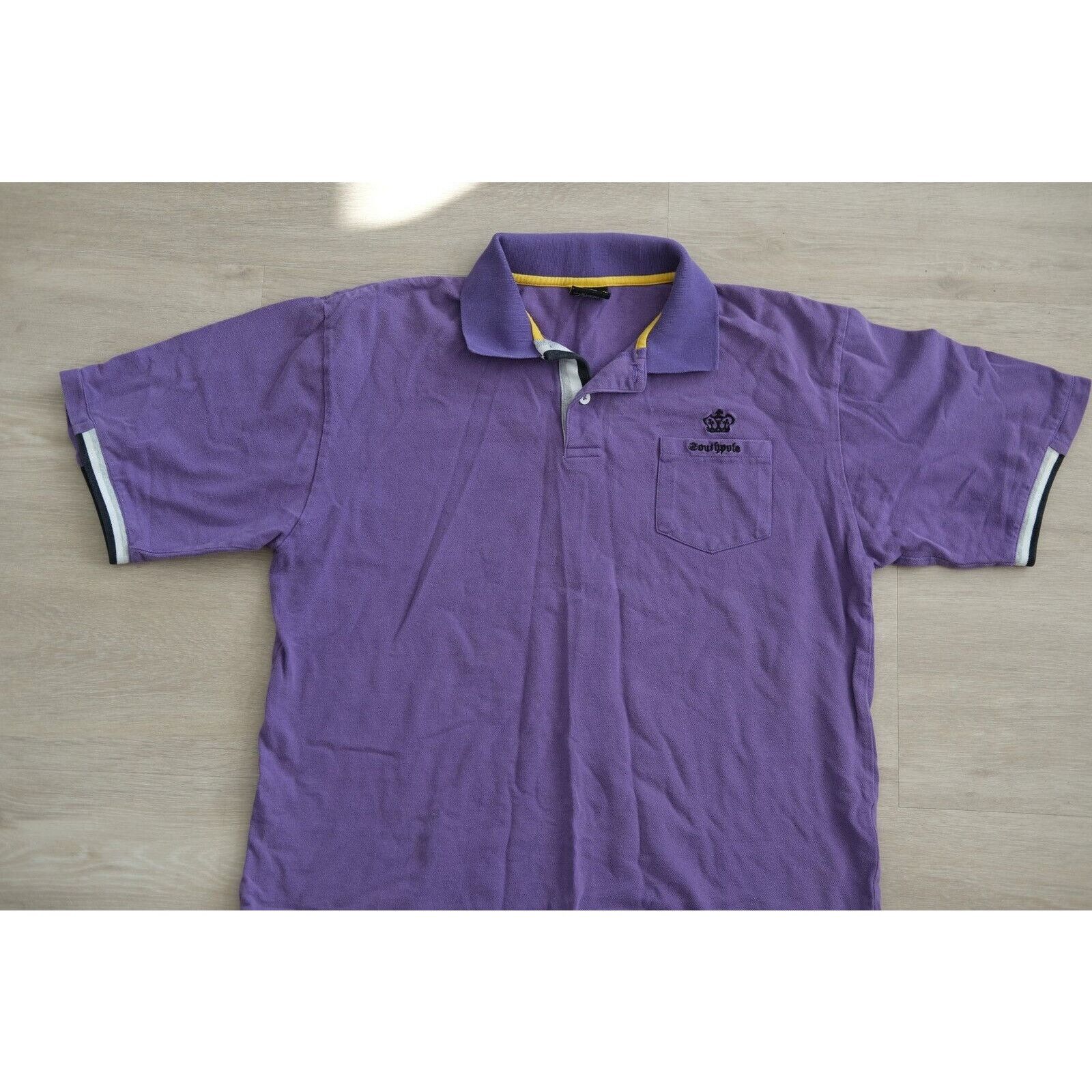 Southpole Vintage Southpole Crown Graphic Polo Collar Large Purple Size US L / EU 52-54 / 3 - 8 Thumbnail
