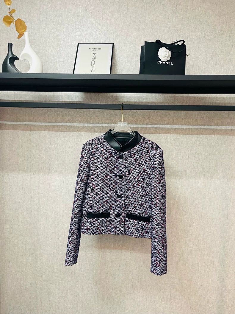 Louis Vuitton Louis Vuitton Patchwork leather jacket with full age tweed Size XS / US 0-2 / IT 36-38 - 1 Thumbnail