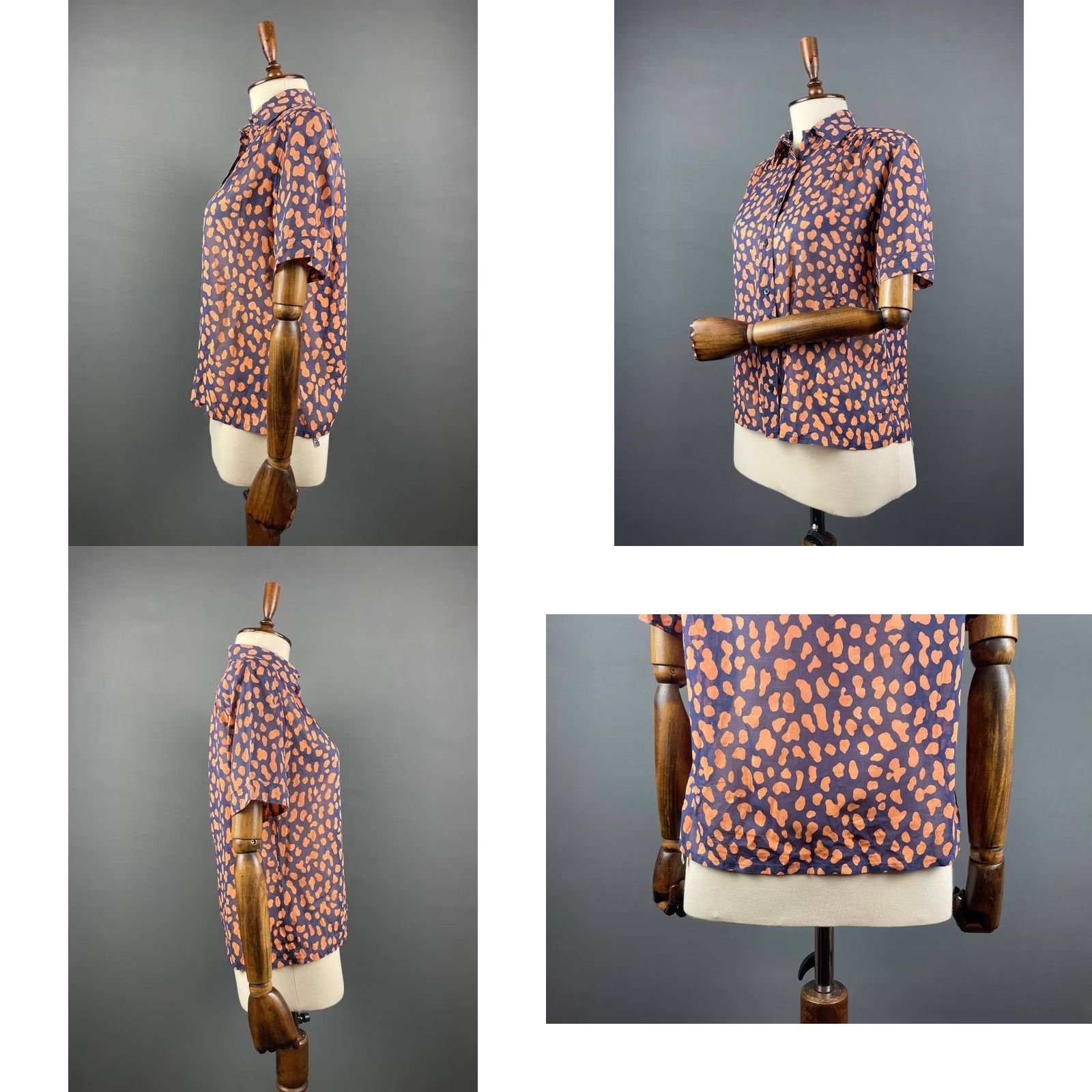 Celine Celine Paris Shirt Mens 44 Black &Orange Short Sleeve Button-Down Collared Animal Print Casual Shirt Size US XXL / EU 58 / 5 - 8 Thumbnail