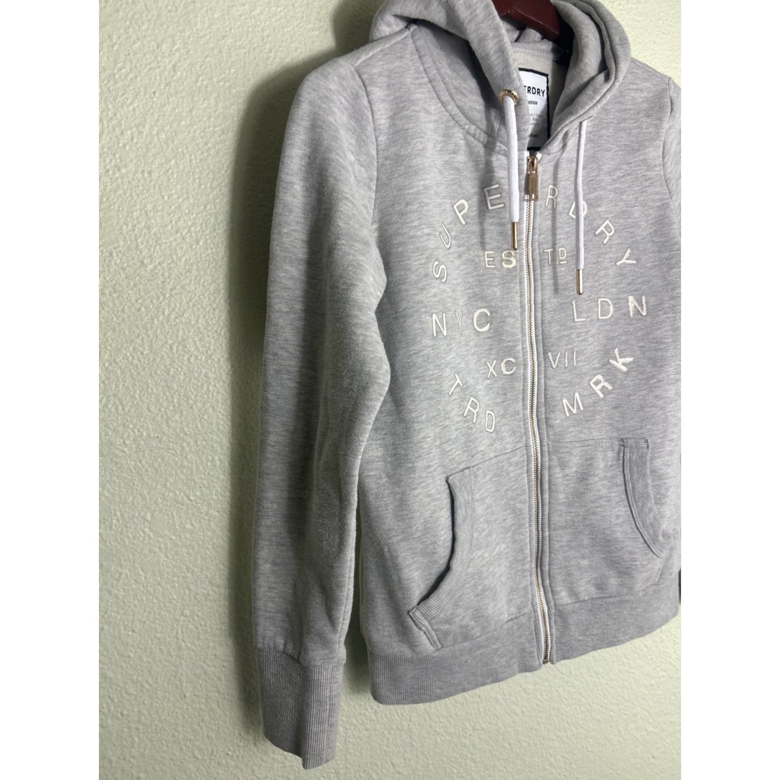 Superdry Superdry British Design Grey Full Zip Hooded Sweatshirt Size 8 Size M / US 6-8 / IT 42-44 - 2 Thumbnail