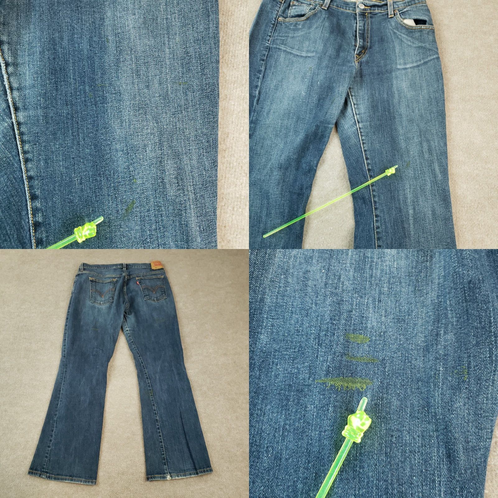 Levi's Levis 515 Jeans Womens Size 14 Mis 34x31 Blue Denim Nouveau Boot Cut Stretch Size 24" / US 00 / IT 34 - 9 Thumbnail