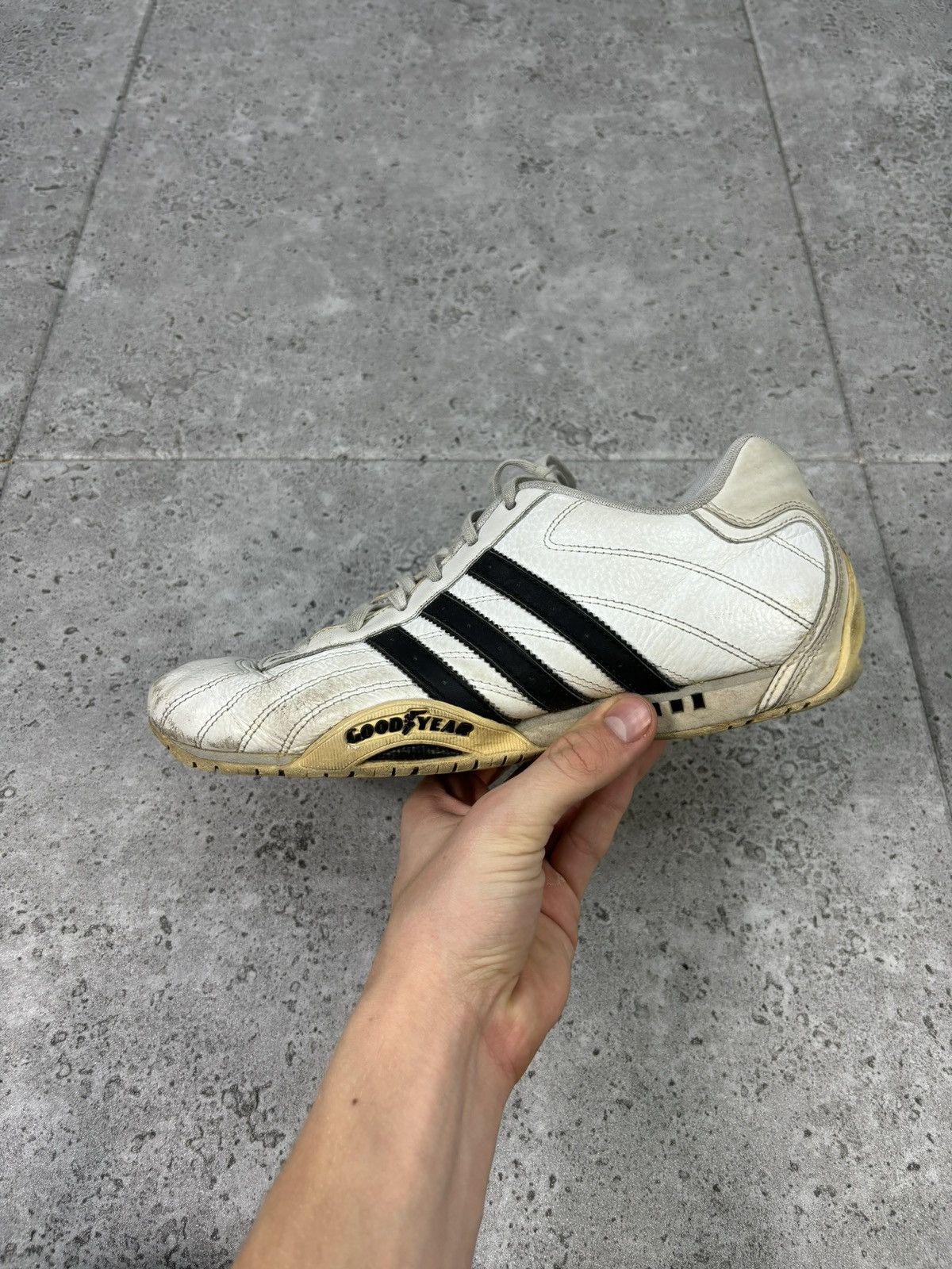 Adidas × Vintage 2000s Adidas Good Year Racing Shoes Leather Y2K Size US 9 / EU 42 - 8 Thumbnail