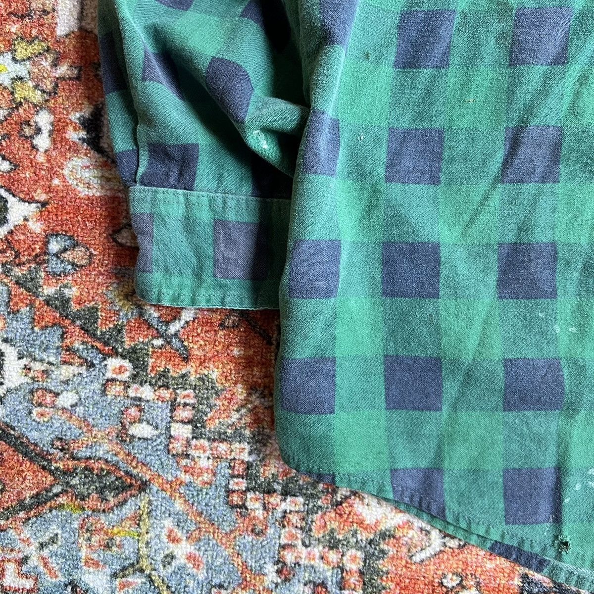 Vintage Thrashed 1980s checkerboard thermal flannel L/XL Size US XL / EU 56 / 4 - 3 Thumbnail
