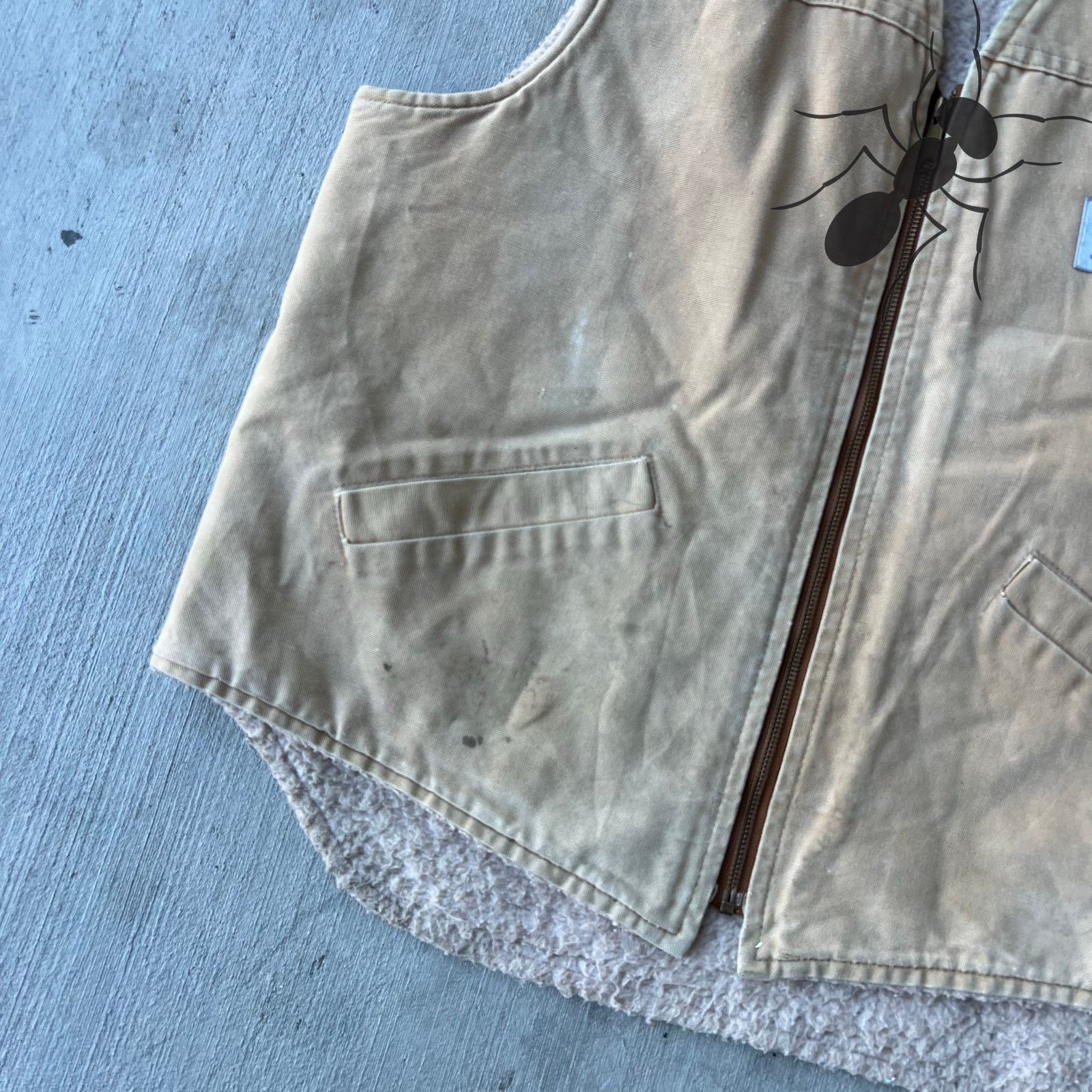 Carhartt × Vintage Carhartt faded brown sherpa lined work wear vest Size US L / EU 52-54 / 3 - 3 Thumbnail