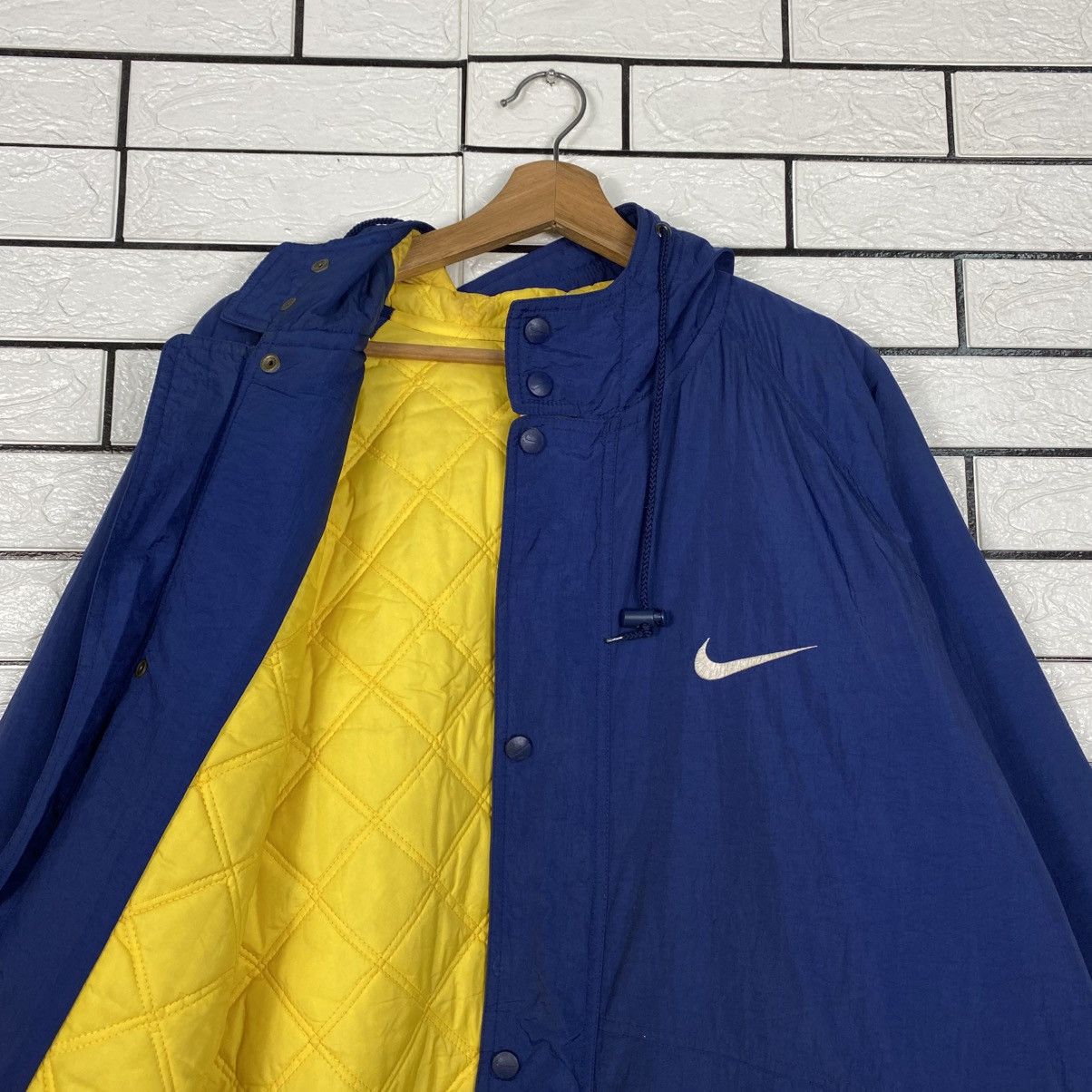 Nike 📌Vintage Nike Jacket Zipper Big Swoosh Blanket Size US L / EU 52-54 / 3 - 12 Thumbnail