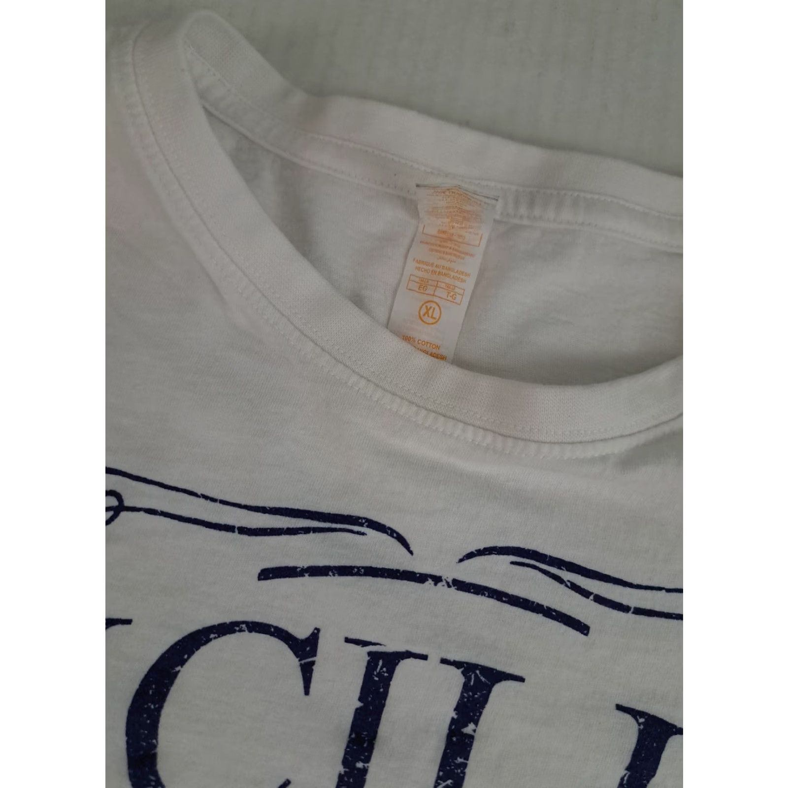 X-LARGE VINTAGE Sicilia Italy Flag T-Shirt White XL Women Regular Cotton Canvas Crew Neck Short Sleeve JHK Size XL / US 12-14 / IT 48-50 - 3 Thumbnail