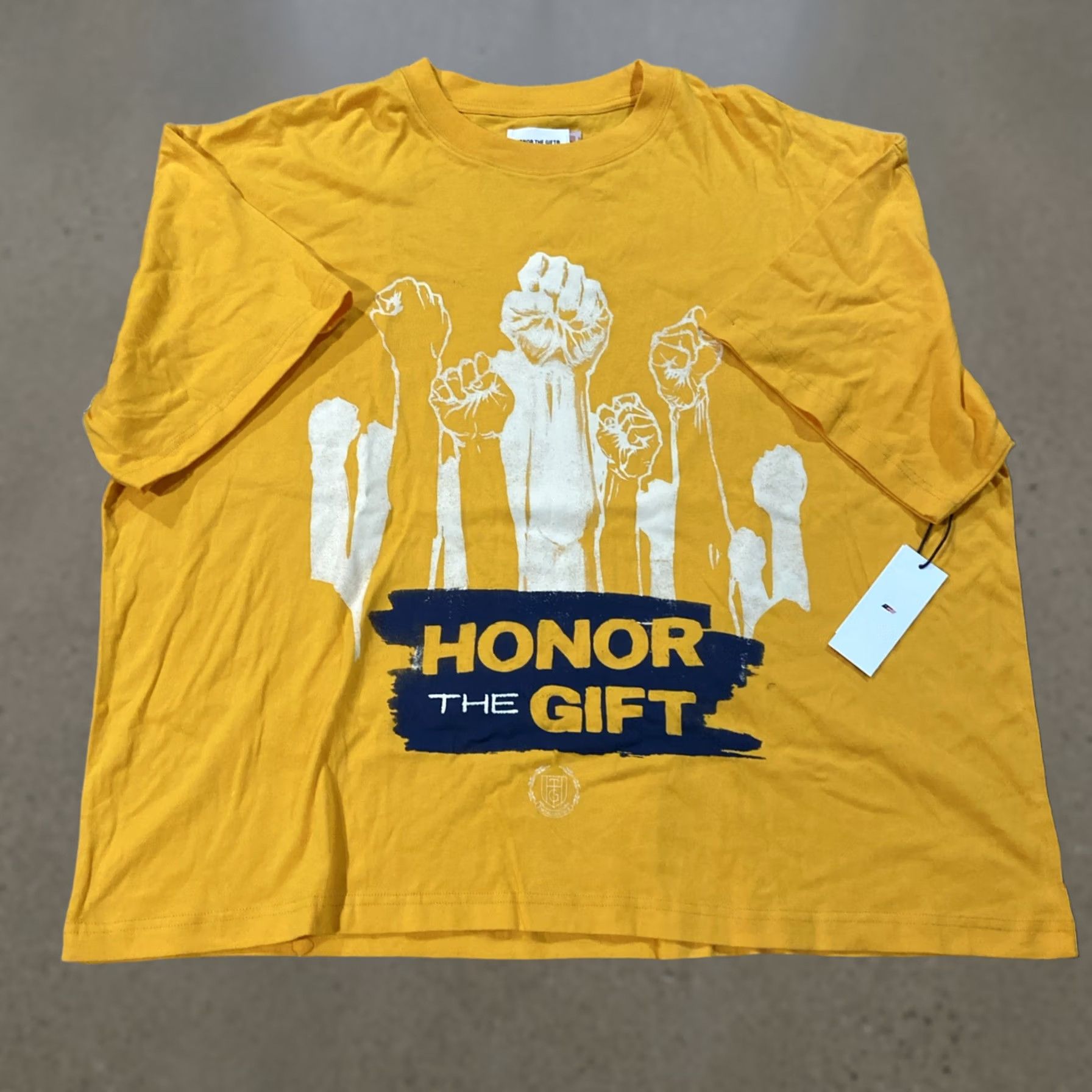 Honor the Gift Honor The Gift T-Shirt Oversize Mens XL Crew Neck Short Sleeve Yellow Cotton Regular Men’s Size US XL / EU 56 / 4 - 1 Thumbnail