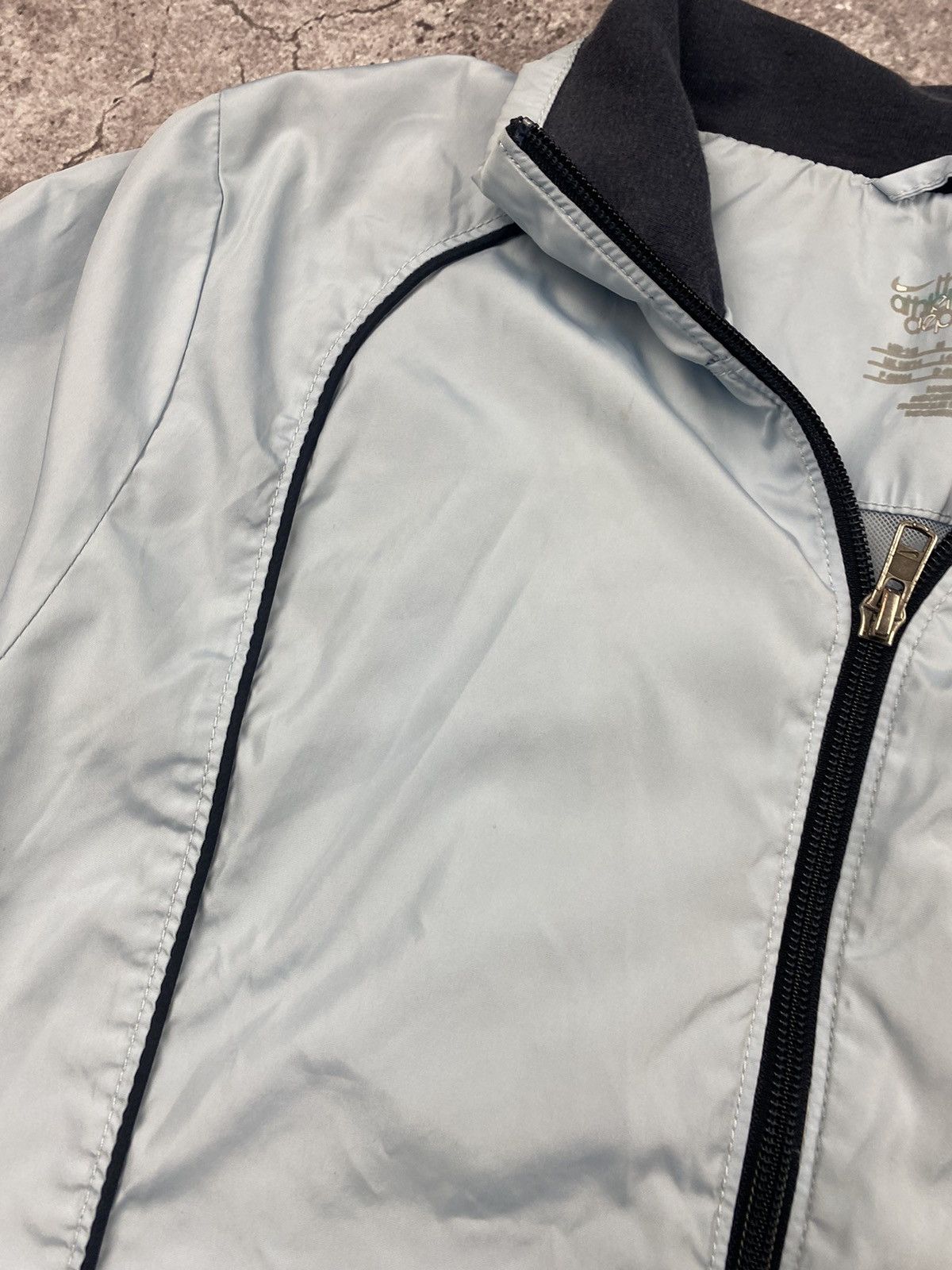 Nike × Vintage 90s Nike Swoosh Vintage Y2K Baby Blue Retro Nylon Jacket Size M / US 6-8 / IT 42-44 - 3 Thumbnail