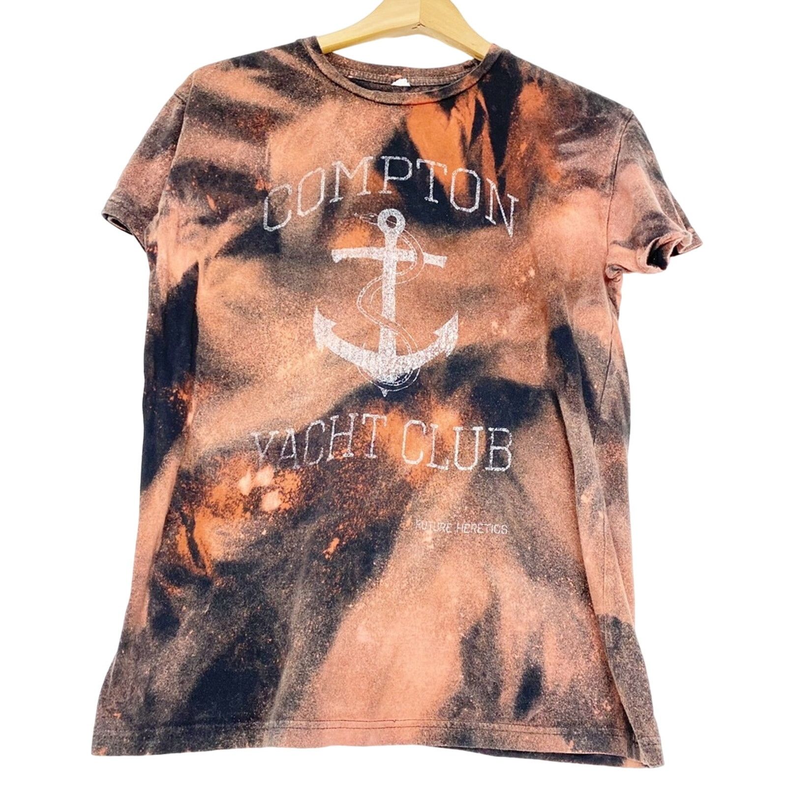 Future Compton Yacht Club Marbleized Bleach Tie Dye Tee Shirt S/M Size S / US 4 / IT 40 - 1 Thumbnail
