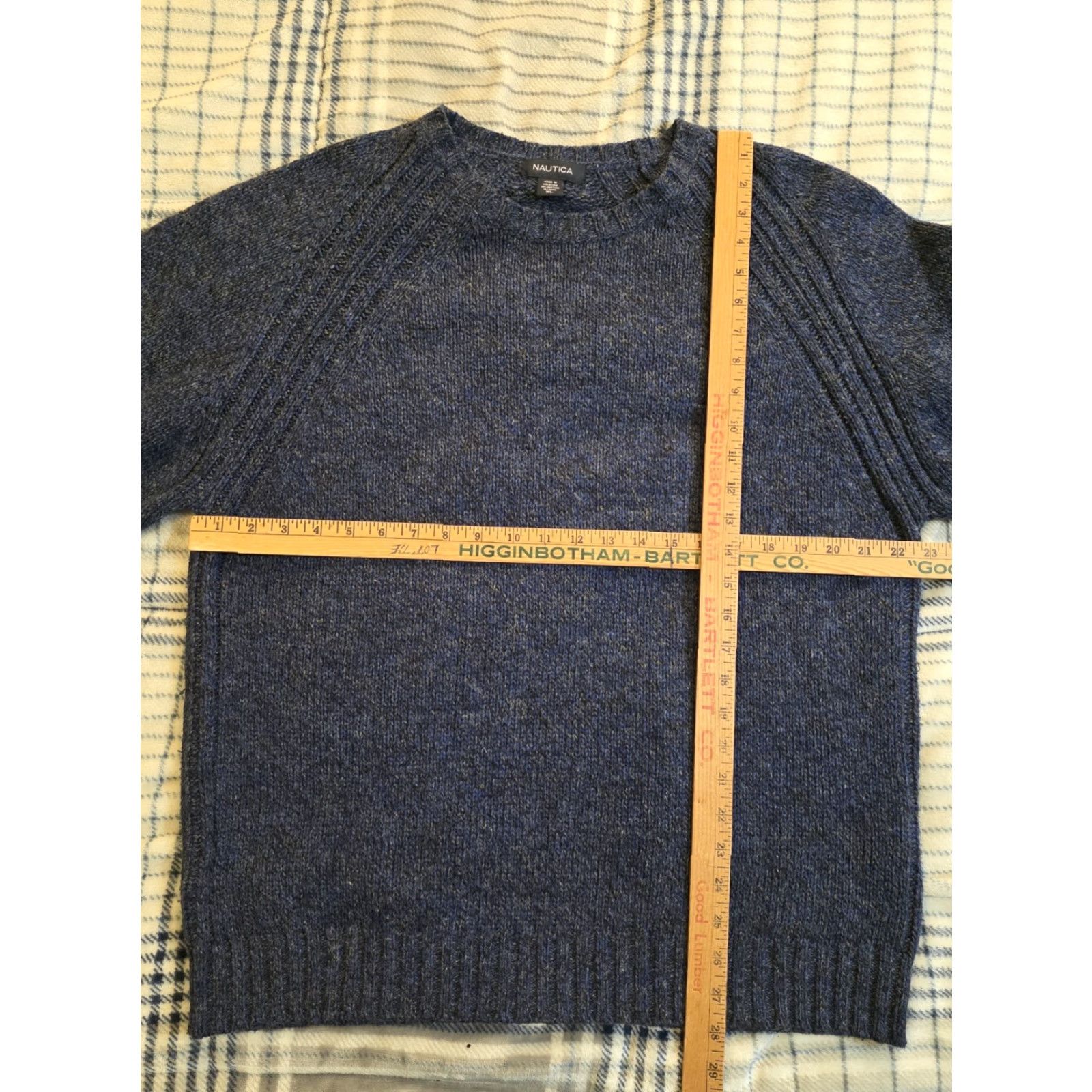 Nautica VINTAGE Nautica Sweater Crewneck Knit Wool & Cotton Blend Blue XL Men Regular Size XL Size US XL / EU 56 / 4 - 6 Thumbnail