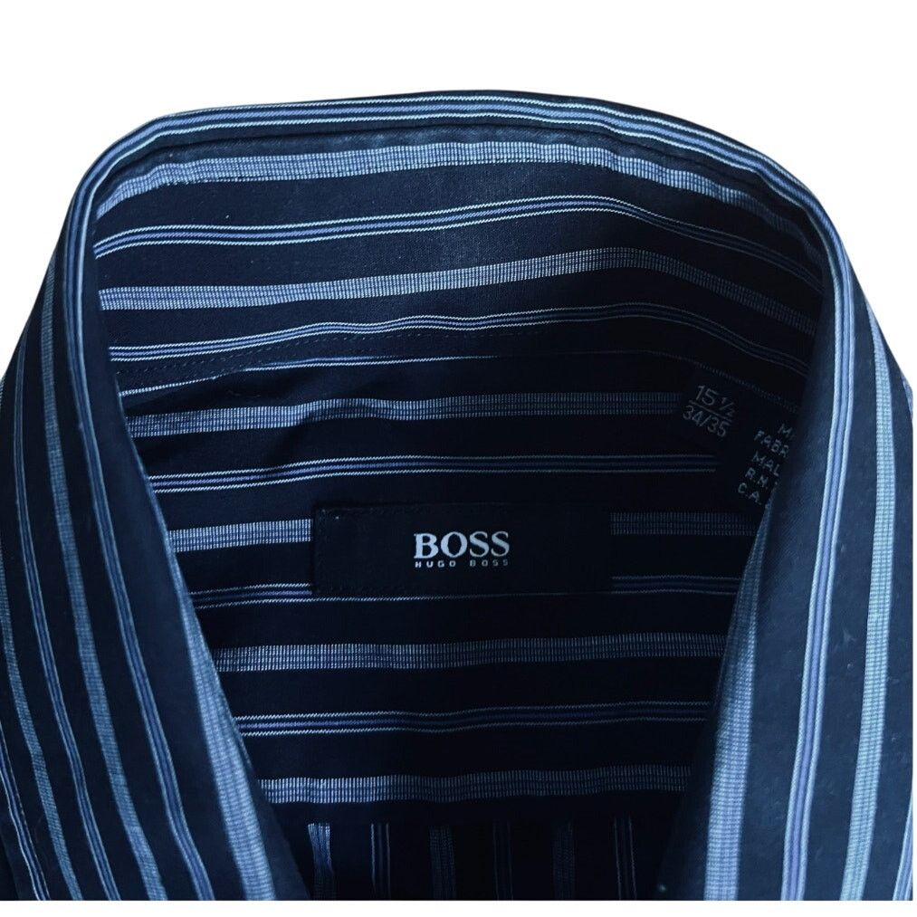 Hugo Boss Hugo Boss Shirt in Blue/Black | Size 15.5 (34/35) Size US M / EU 48-50 / 2 - 4 Thumbnail