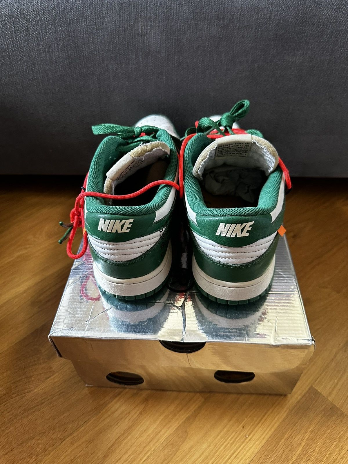 Nike × Off-White Nike x Off White dunk green Size US 10 / EU 43 - 2 Thumbnail