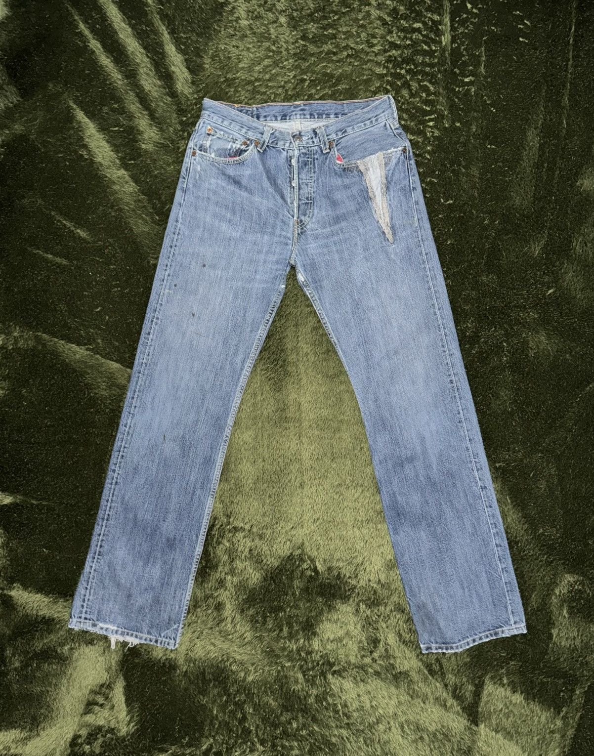 Levi's [W31/L34] Levis 501 Europe Repaired Vintage Wash Denim Pants Size US 31 - 1 Thumbnail