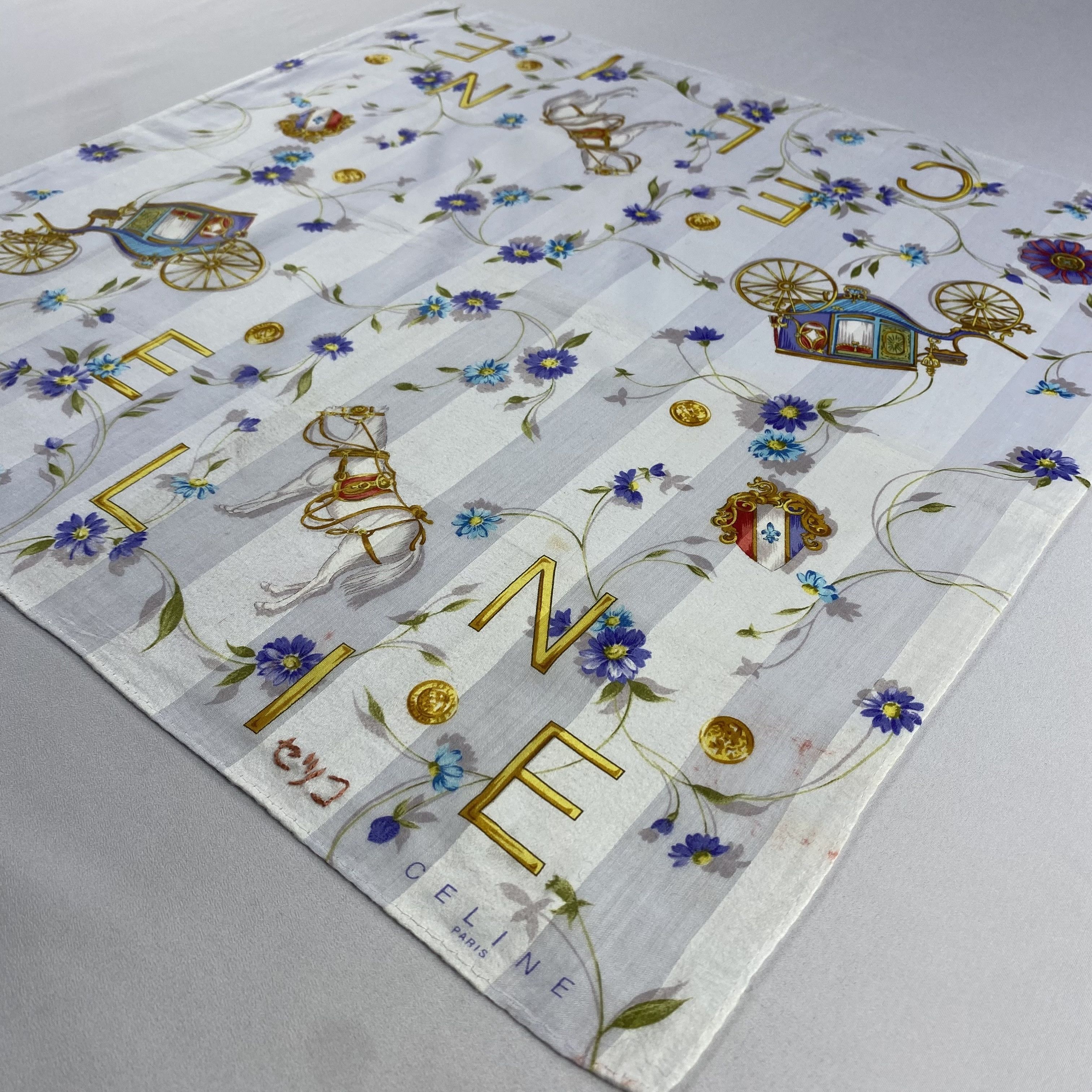 Celine × Vintage Celine Handkerchief / Neckerchief / Bandana-P1172 Size ONE SIZE - 2 Thumbnail