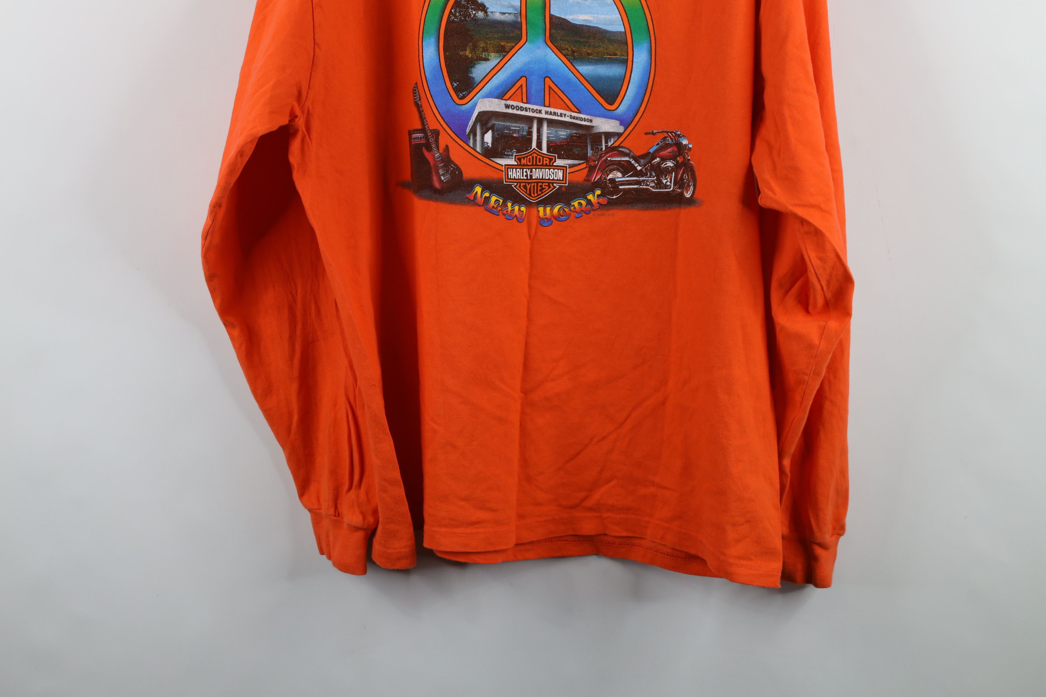 Harley Davidson × Vintage Vintage Y2K Harley Davidson New York Long Sleeve T-Shirt USA Size US XL / EU 56 / 4 - 13 Thumbnail
