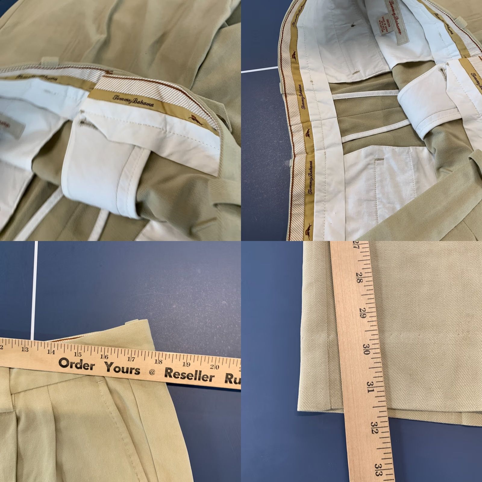 Tommy Bahama Tommy Bahama Silk Blend Dress Pants Mens Size 35x31.5 Beige Size US 35 - 9 Thumbnail