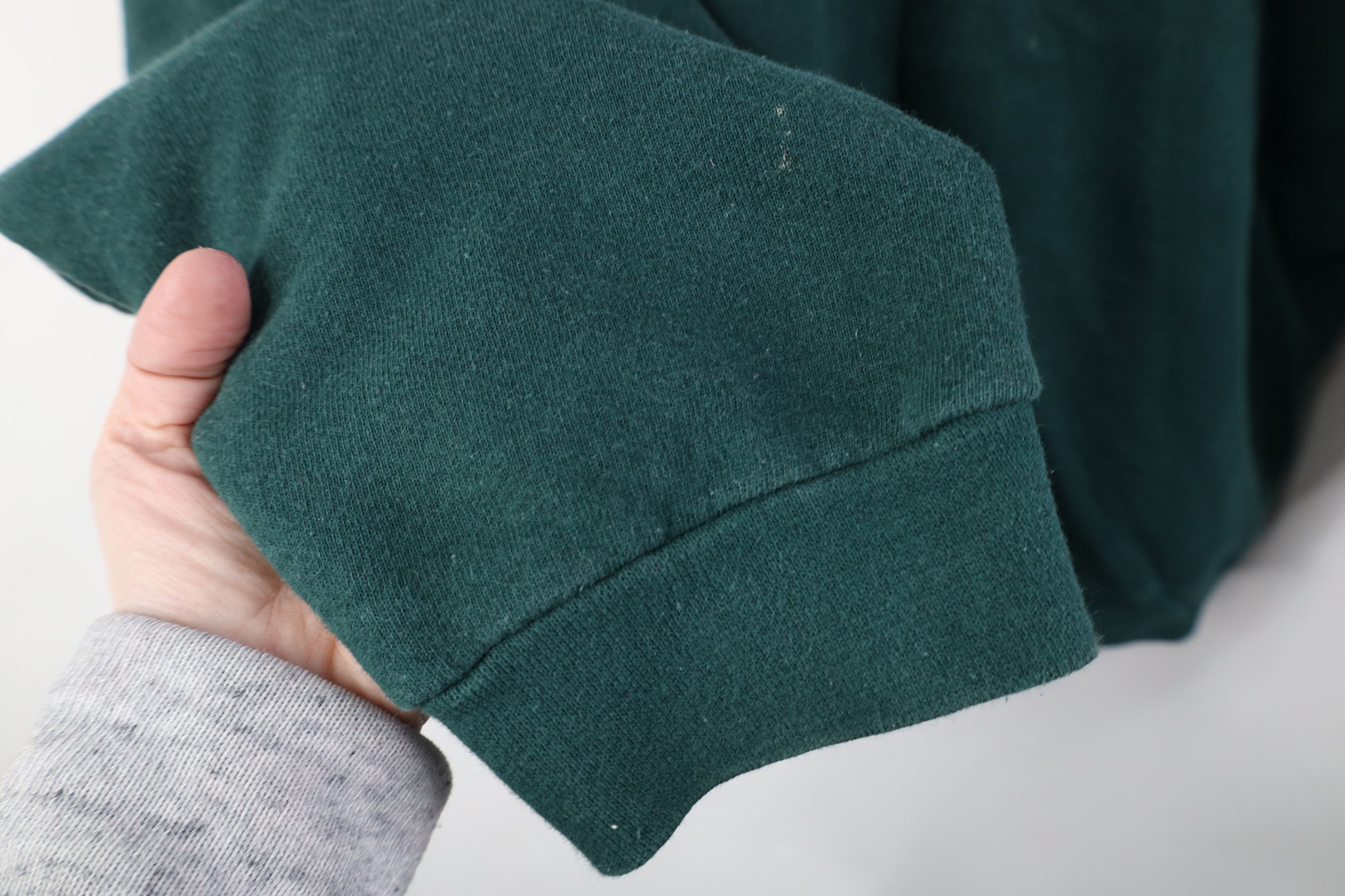 Vintage Vintage 90s Streetwear Blank Heavy Crewneck Sweatshirt Green Size US XL / EU 56 / 4 - 7 Thumbnail