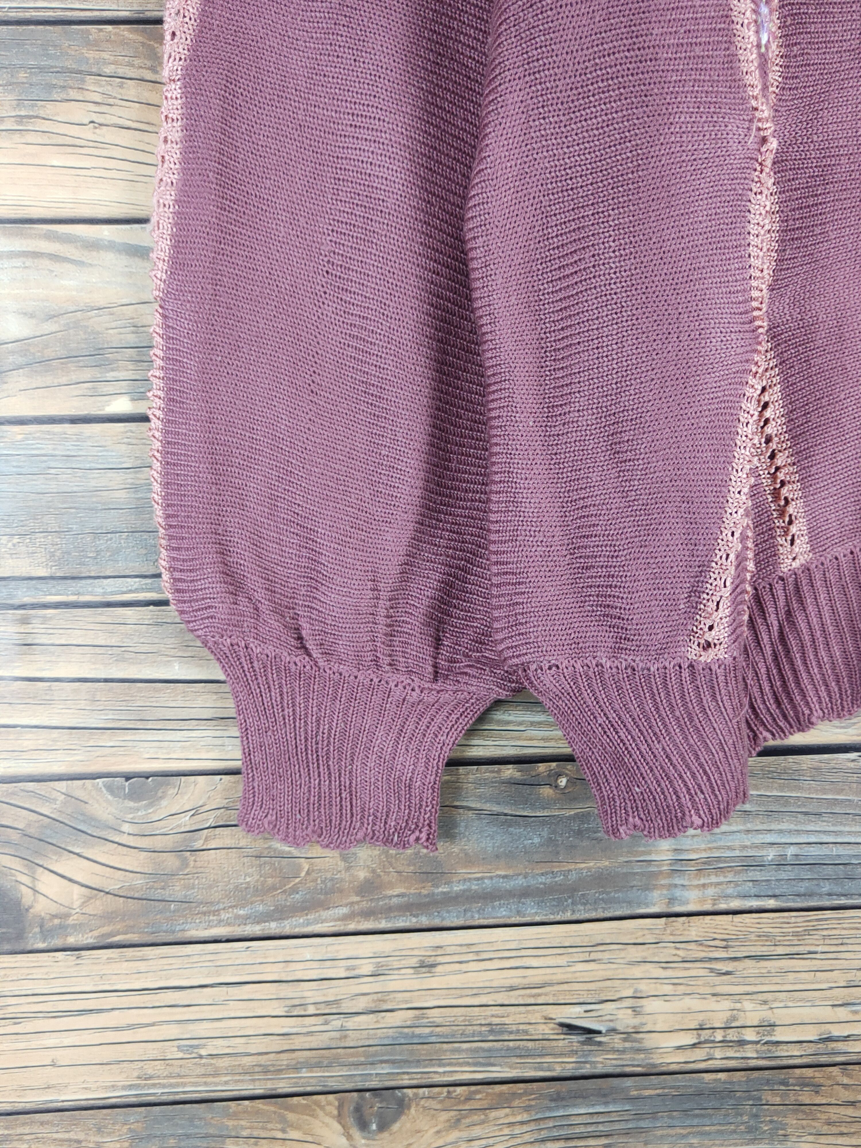 Aran Isles Knitwear Japan vintage Pink Knitwear Cardigan #W1094 Size L / US 10 / IT 46 - 4 Thumbnail