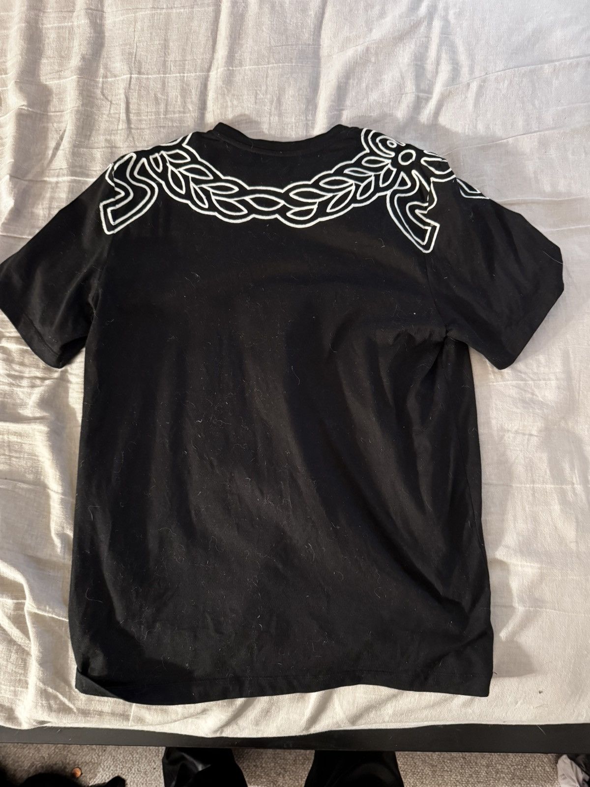 MCM MCM Men’s Black T-Shirt with Embroidered Design – Size Large Size US XL / EU 56 / 4 - 6 Thumbnail