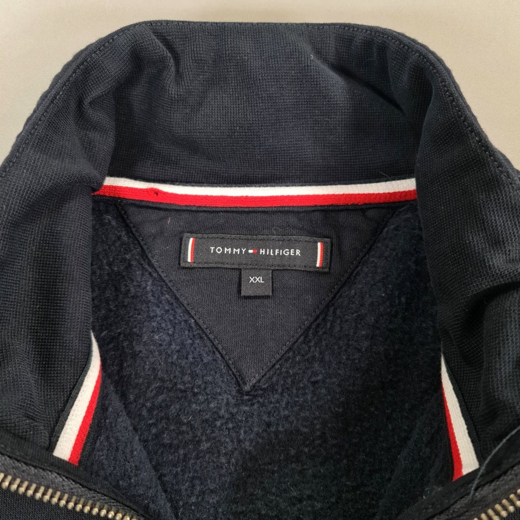 Tommy Hilfiger Tommy Hilfiger Mens Sweatshirt Navy Blue XXL Full Zip Fleece Sweatshirt Cardigan Size US XXL / EU 58 / 5 - 3 Thumbnail