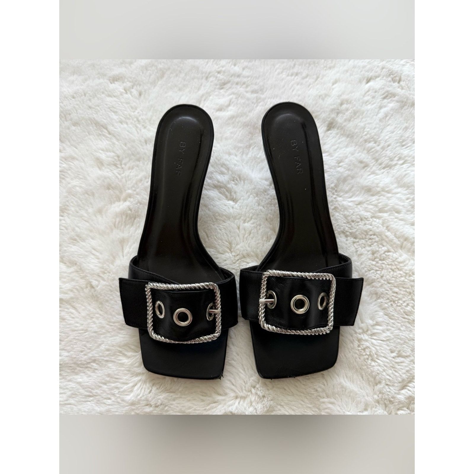 By Far By Far women black leather sandals size 37 EU Size US 7 / IT 37 - 1 Thumbnail