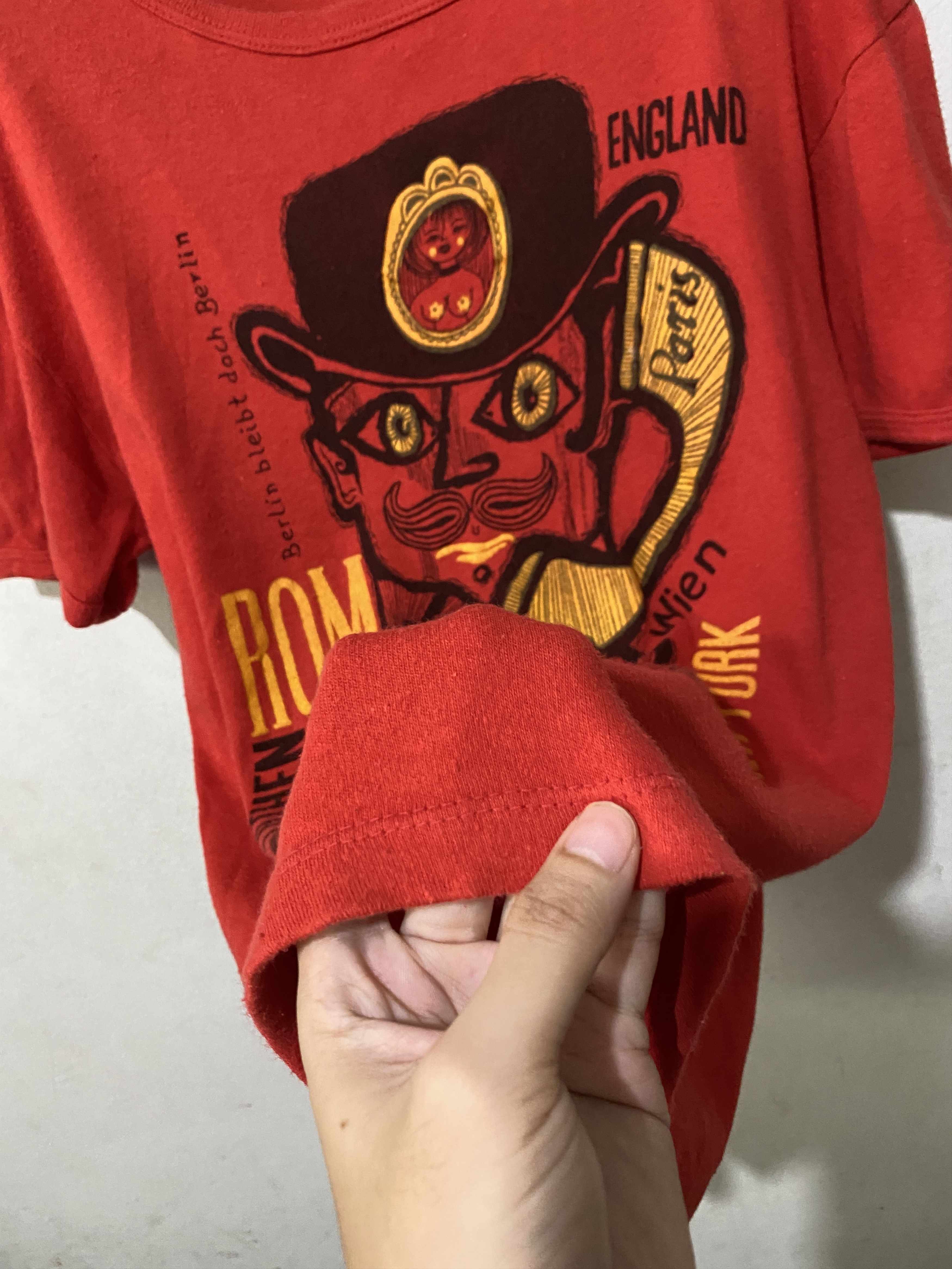 Band Tees × Vintage intage 90s Germany Berlin Ringer Tee Size US M / EU 48-50 / 2 - 4 Thumbnail