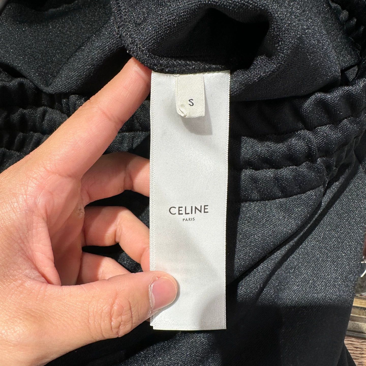 Celine Celine mar263 logo drawstring casual pants S Size 26" / US 2 / IT 38 - 4 Thumbnail