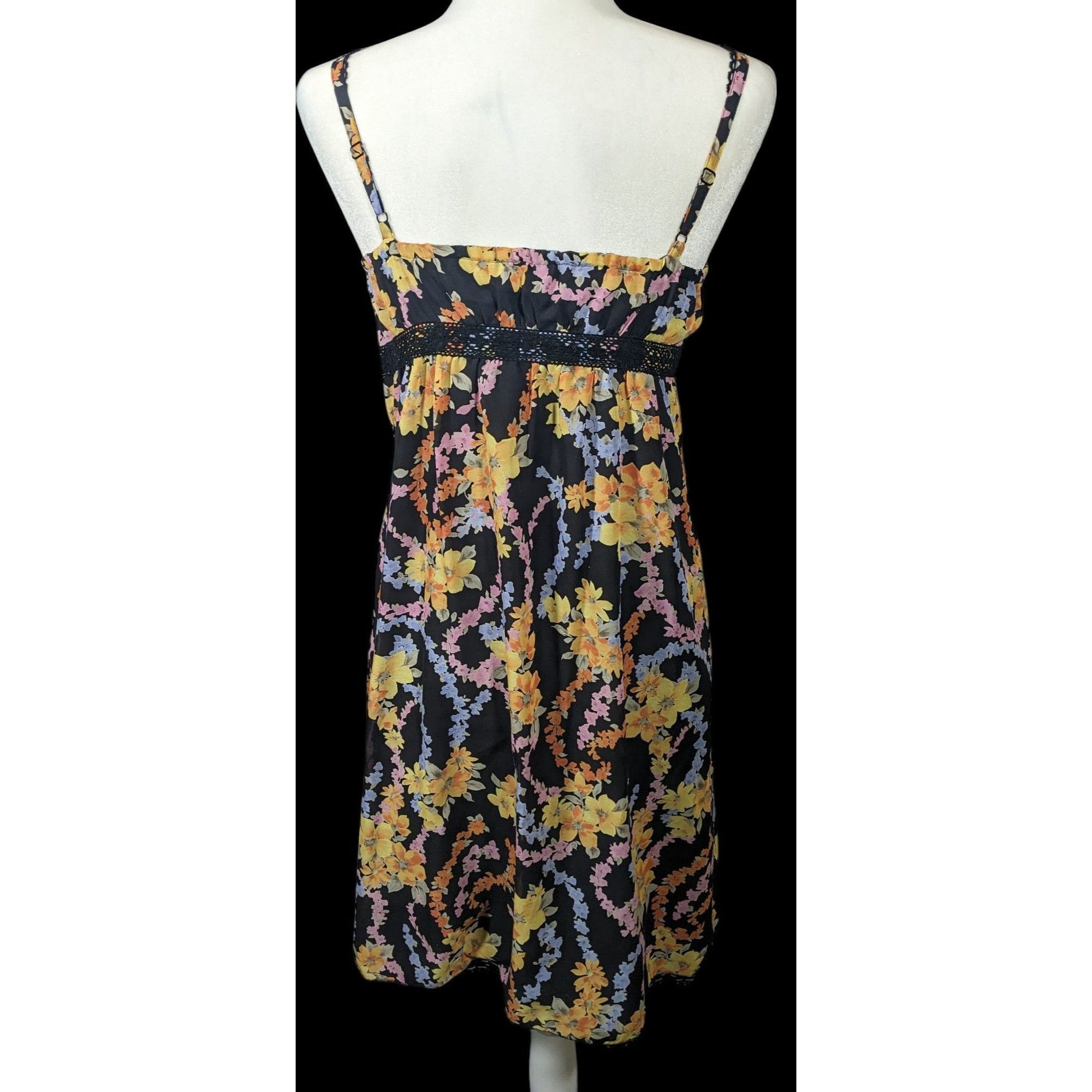 Other VIGNY Japanese Floral Summer Dress With Lace Accents Size 36 Size M / US 6-8 / IT 42-44 - 2 Thumbnail
