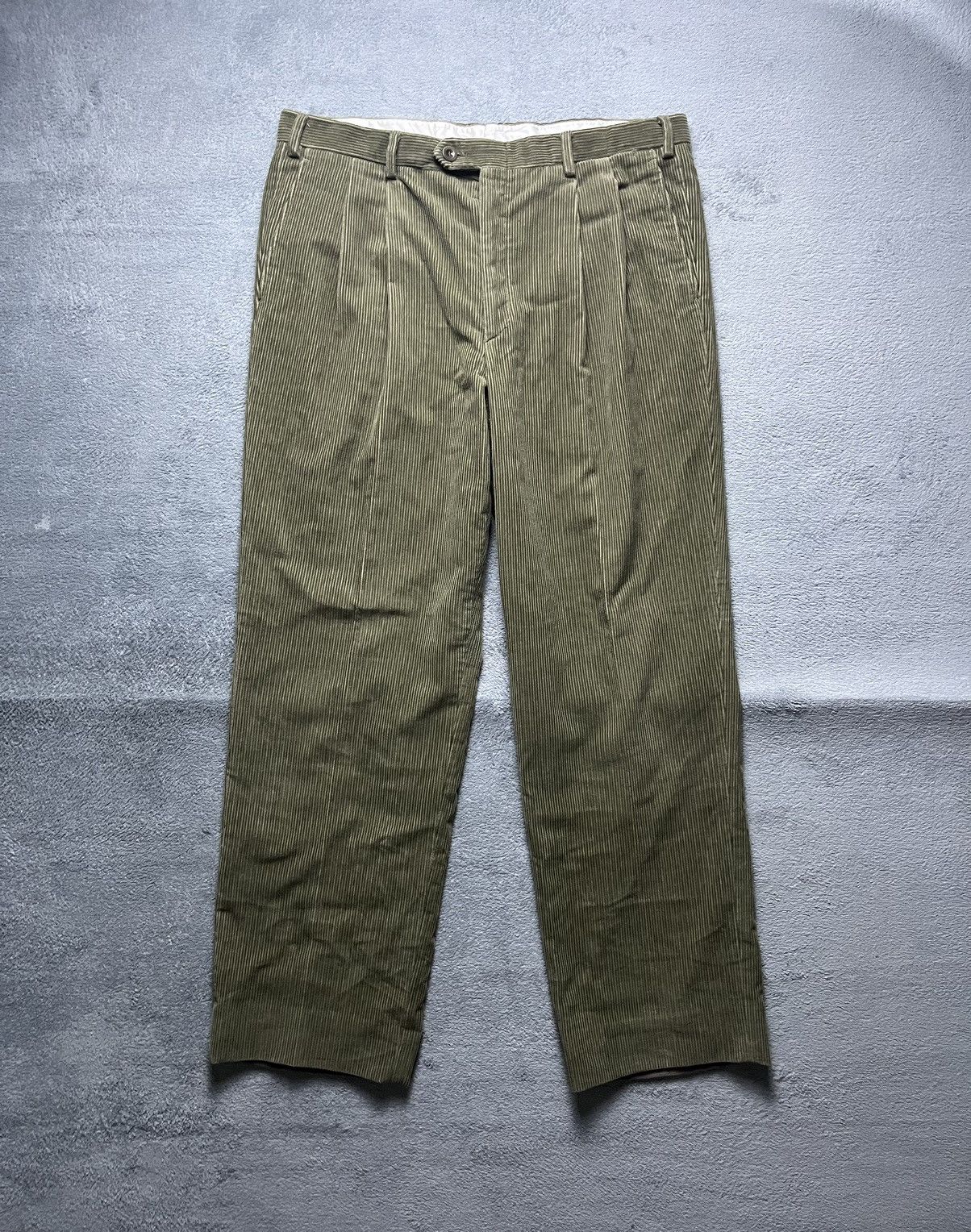Brioni Brioni - Pleated Corduroy Pants Size US 35 - 1 Thumbnail