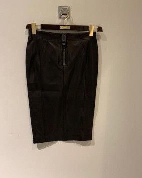 o1w1db11023 Leather Mini Skirt in Black