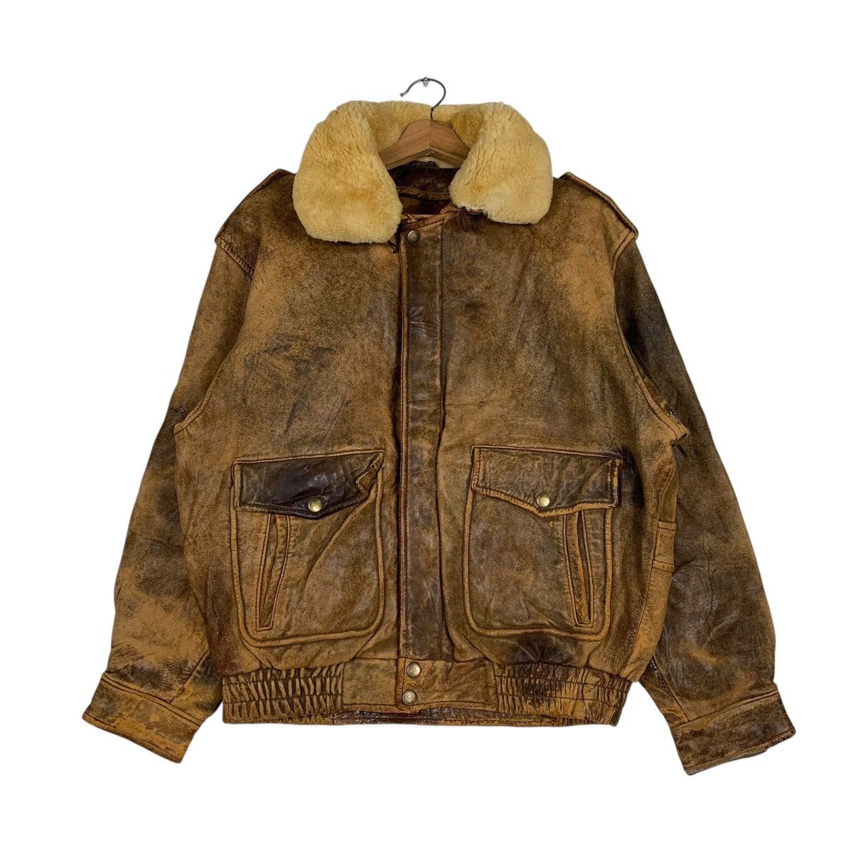 Japanese Brand Japanese Brand Flight Leather Jacket Size US L / EU 52-54 / 3 - 1 Thumbnail