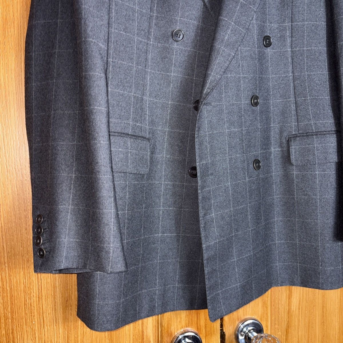 Huntsman Huntsman Savile Row Double Breasted Wool Check Blazer Jacket Size 44L - 11 Thumbnail