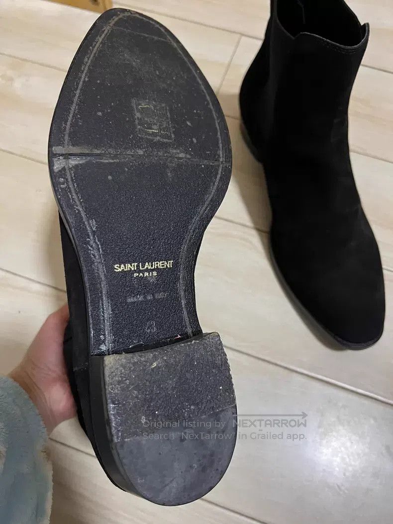 Saint Laurent Paris Saint Laurent Paris Black Suede Chelsea Boots Size US 10 / EU 43 - 2 Thumbnail