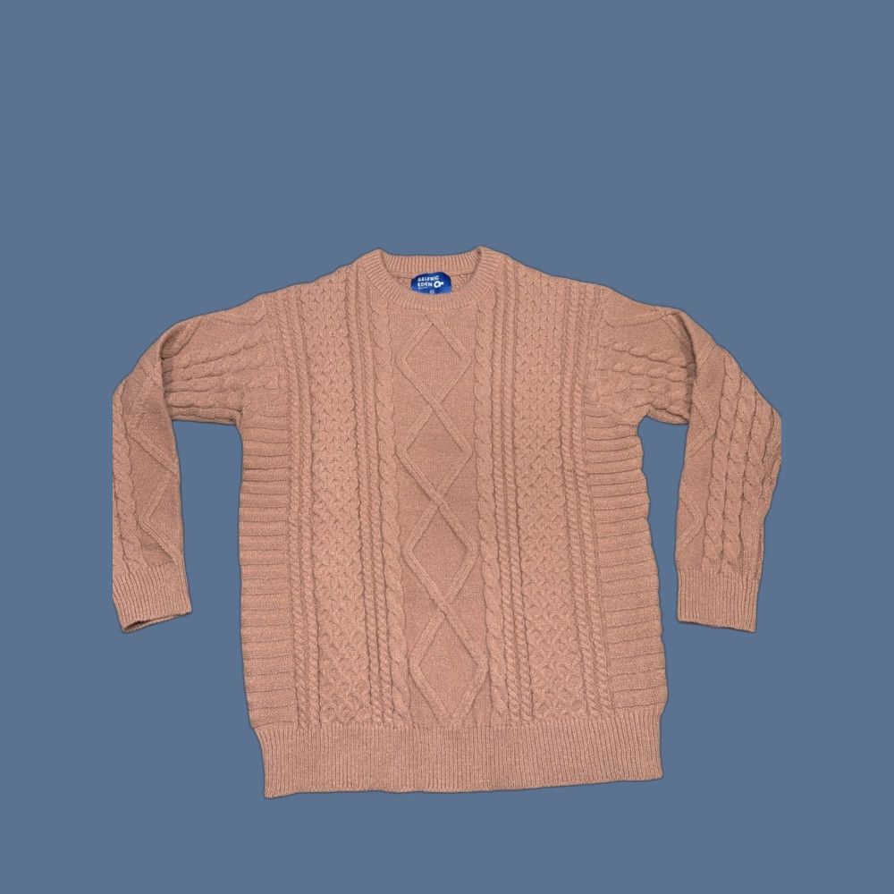 Vintage Aelfric Eden Sweater Women’s XL Peach Cable Knit Crewneck Pullover Size XL / US 12-14 / IT 48-50 - 1 Thumbnail