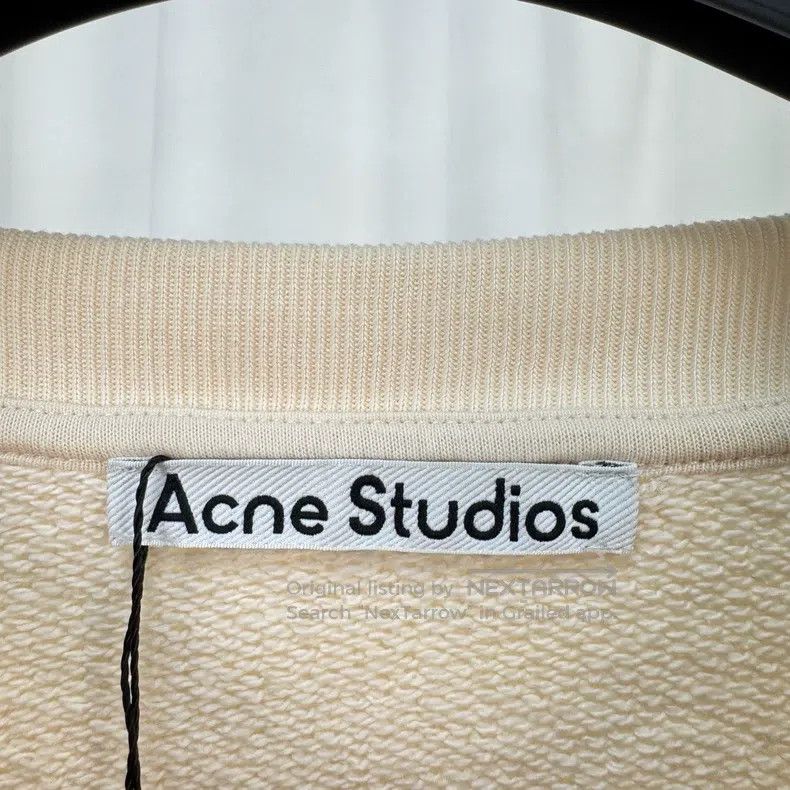 Acne Studios Acne Studios Beige water-washed print hooded sweatshirt Size US XXS / EU 40 - 5 Thumbnail