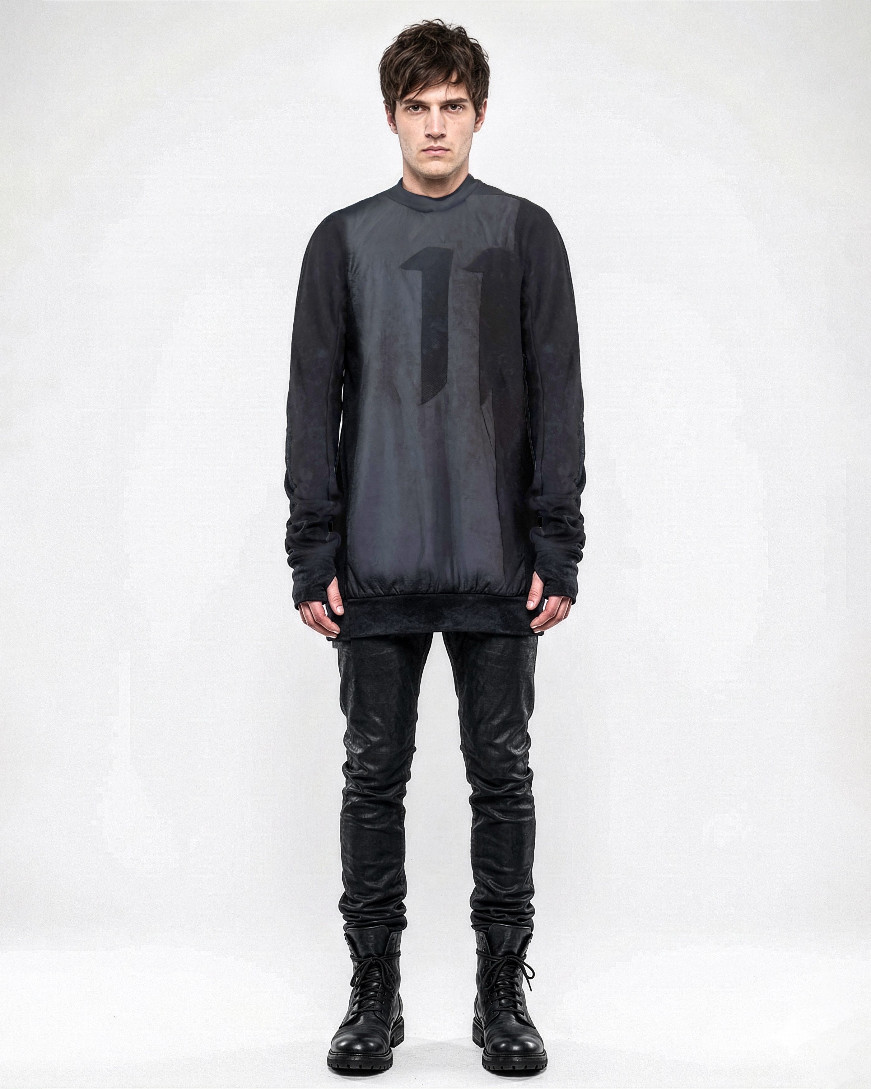 Boris Bidjan Saberi BBS 11 Sweatshirt Double Fabric Size US L / EU 52-54 / 3 - 3 Thumbnail