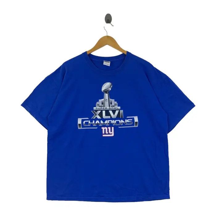 NFL NFL SUPER BOWL XLVl New York Giants Champion Tee Shirt Size US XL / EU 56 / 4 - 1 Thumbnail