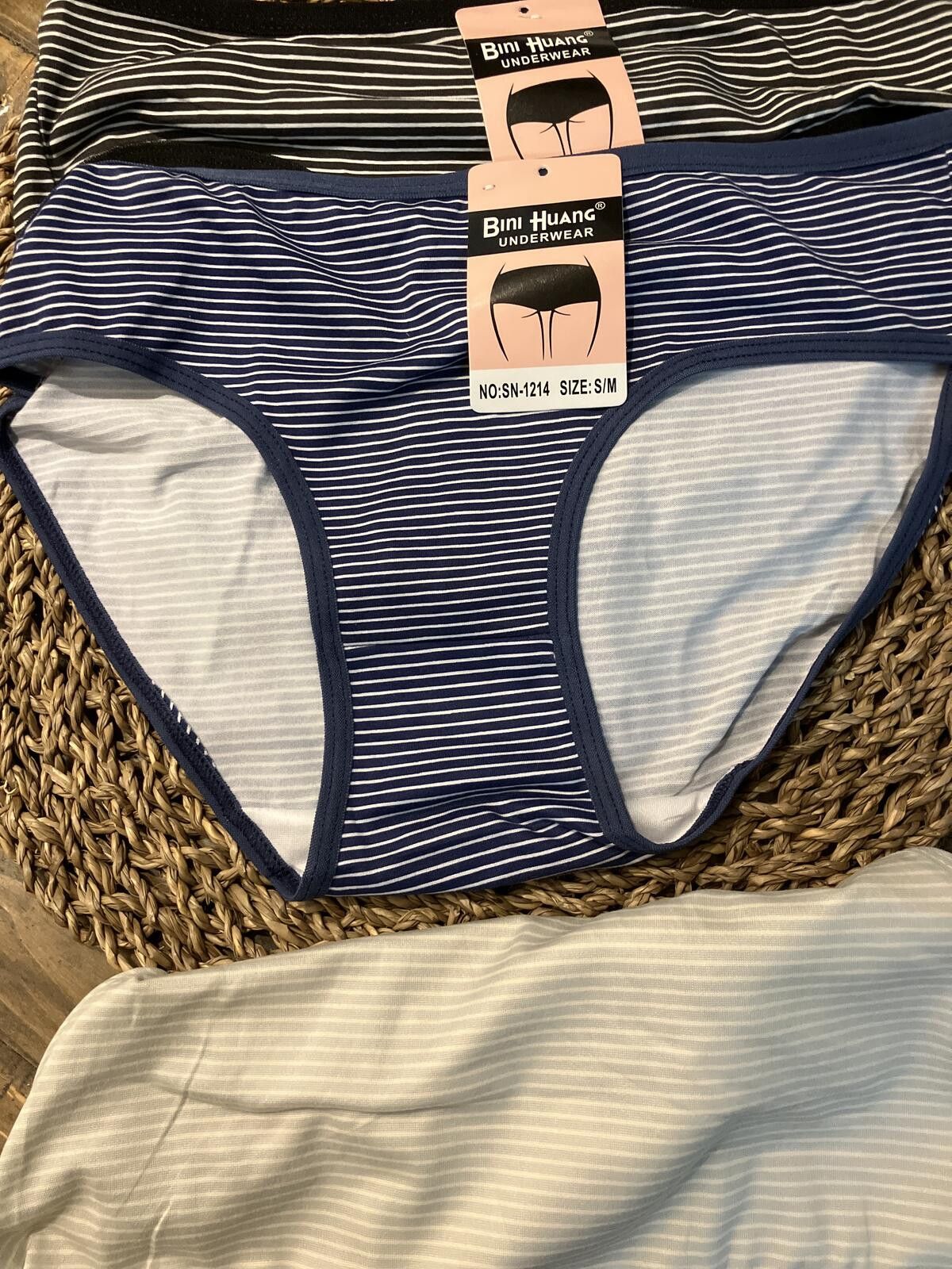 Other Bini Huang Women's Striped Underwear Bikini Panties - 3 Pack Size ONE SIZE - 3 Thumbnail