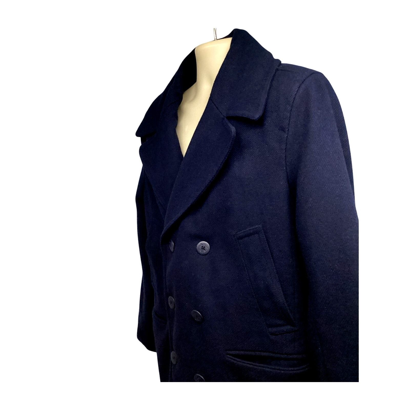 Banana Republic Banana Republic Mens Preppy Navy Wool Peacoat Medium Pockets Size US M / EU 48-50 / 2 - 5 Thumbnail