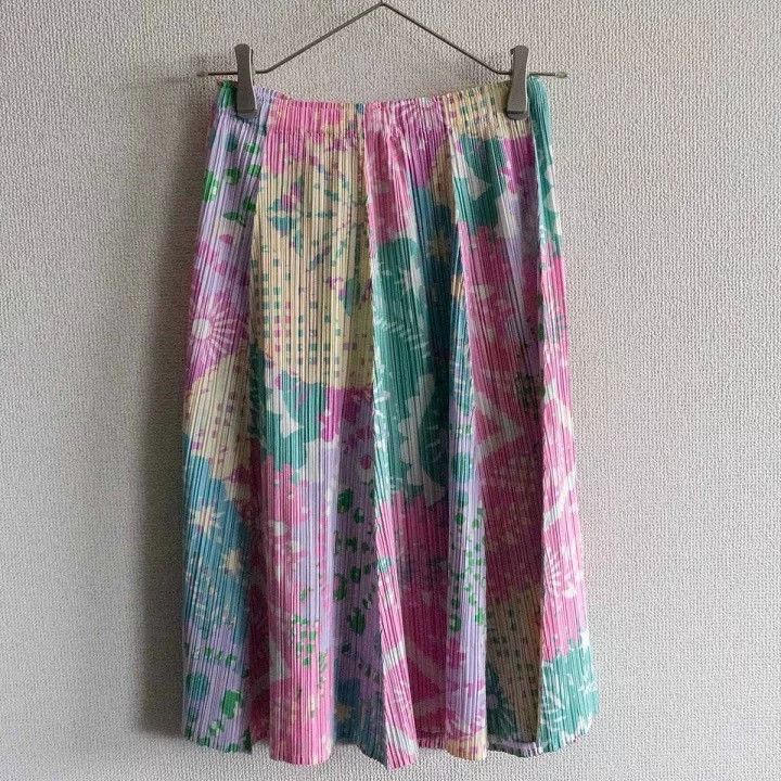 Issey Miyake issey miyake size:2 Colorful paper-cut pleated skirt Size 42" / US 20 - 1 Thumbnail