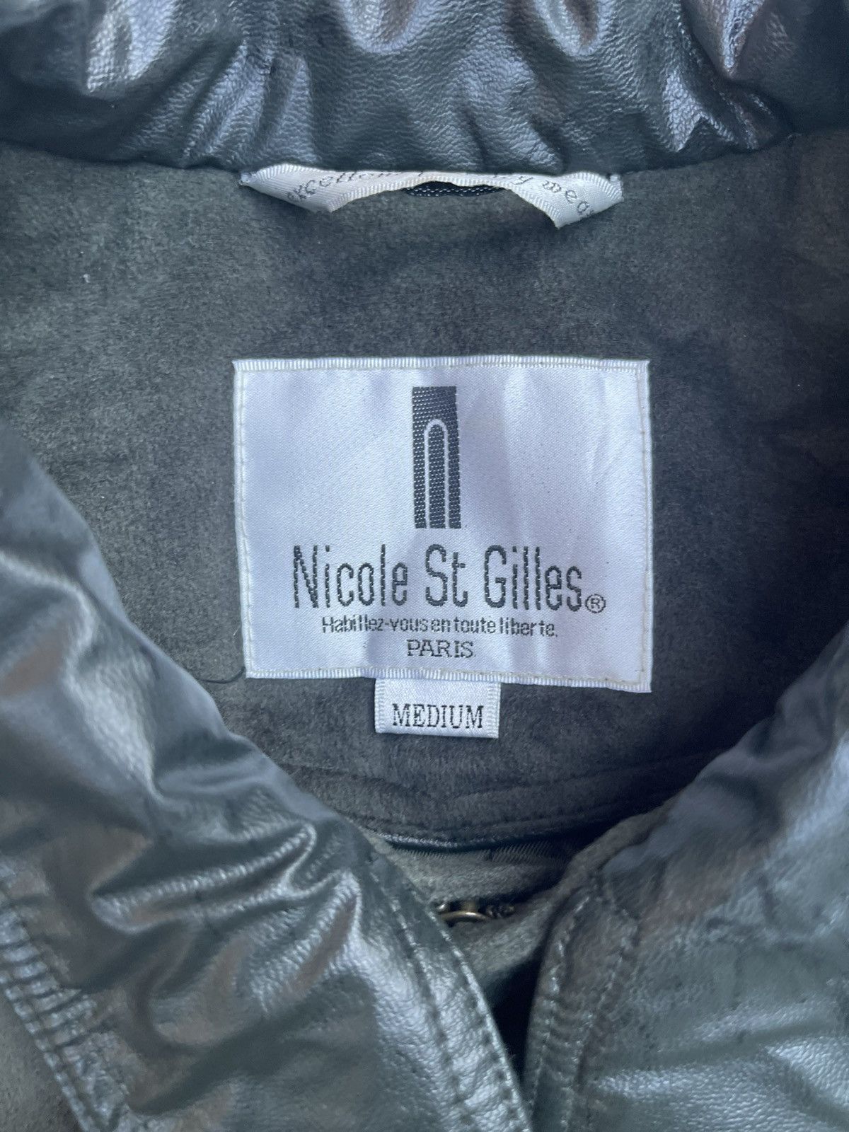 Japanese Brand × Nicole Club Nicole St. Gilles Green Synthetic Leather Jacket Size US M / EU 48-50 / 2 - 3 Thumbnail
