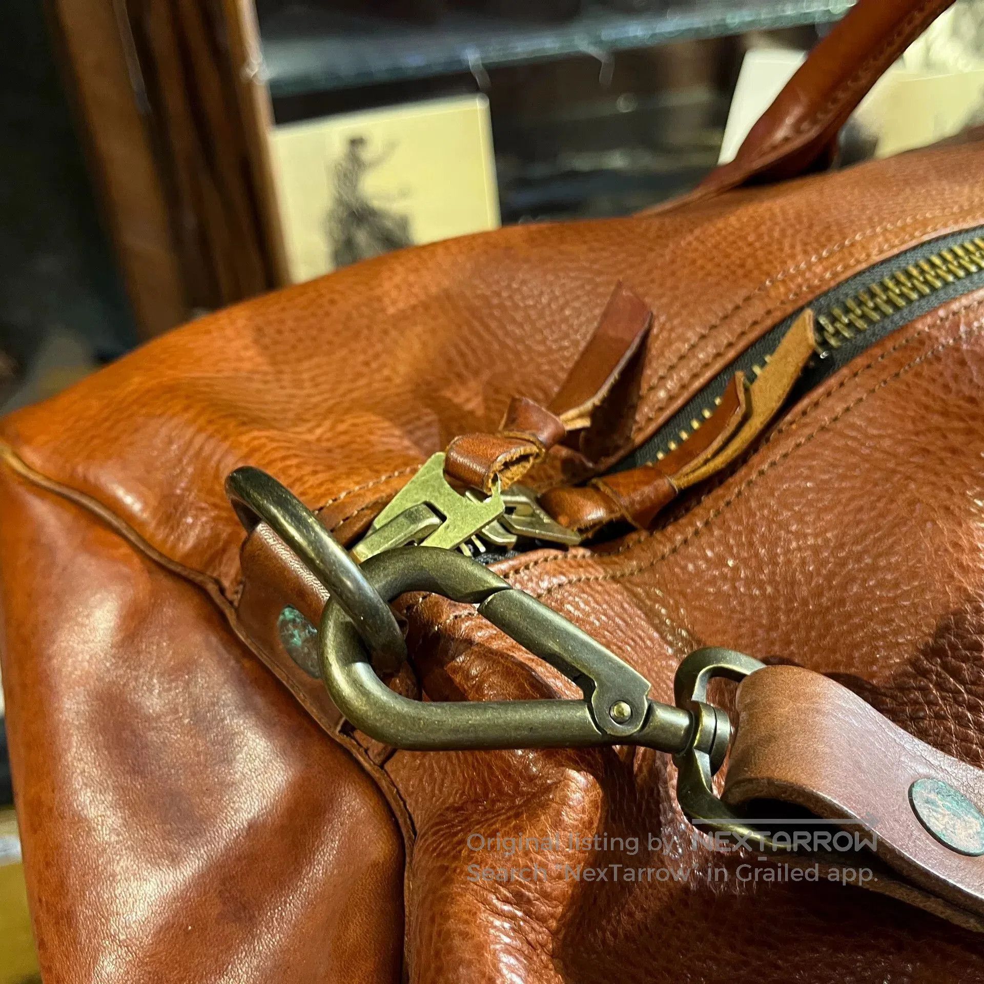 RRL Ralph Lauren rrl leather boston travel bag. Size ONE SIZE - 7 Thumbnail