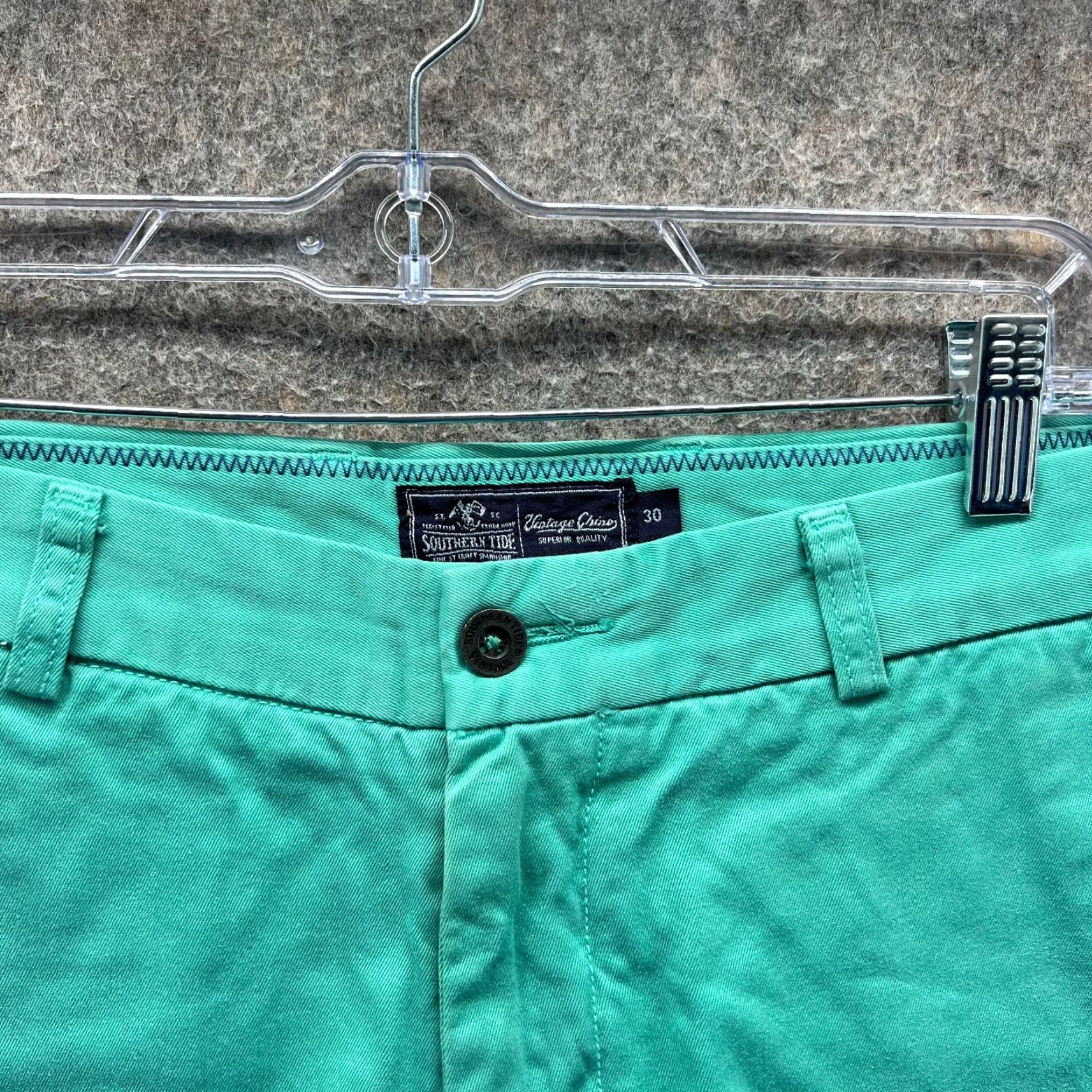 Southern Tide VINTAGE Southern Tide Shorts Mens 30 Chino Flat Front Canvas Cotton Blue 30 Inseam 6in Regular Pocket Button Relaxed Casual Mens Size US 30 / EU 46 - 5 Thumbnail