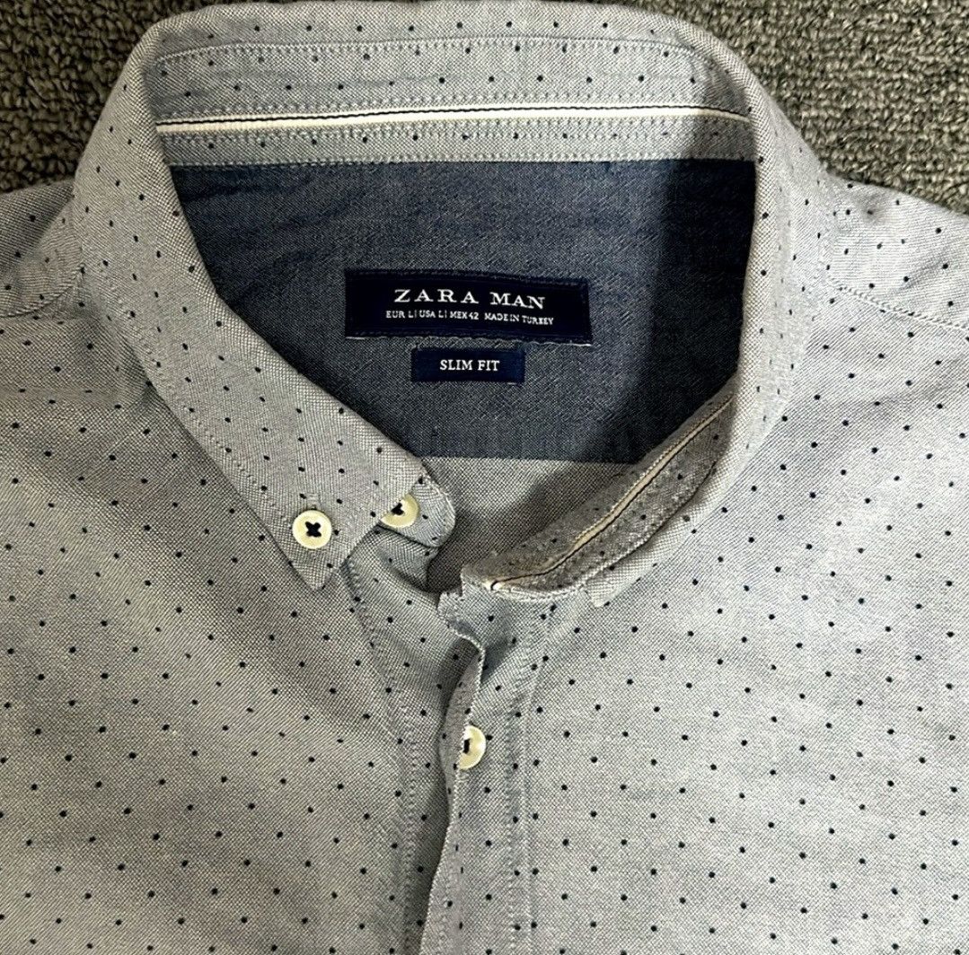 Zara Zara Polka Dot Shirt Size US L / EU 52-54 / 3 - 2 Thumbnail