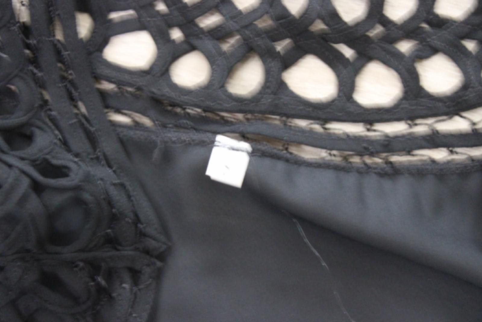 Unknown London Black Cold Shoulder Blouse with Crochet Detail XS Size XS / US 0-2 / IT 36-38 - 2 Thumbnail