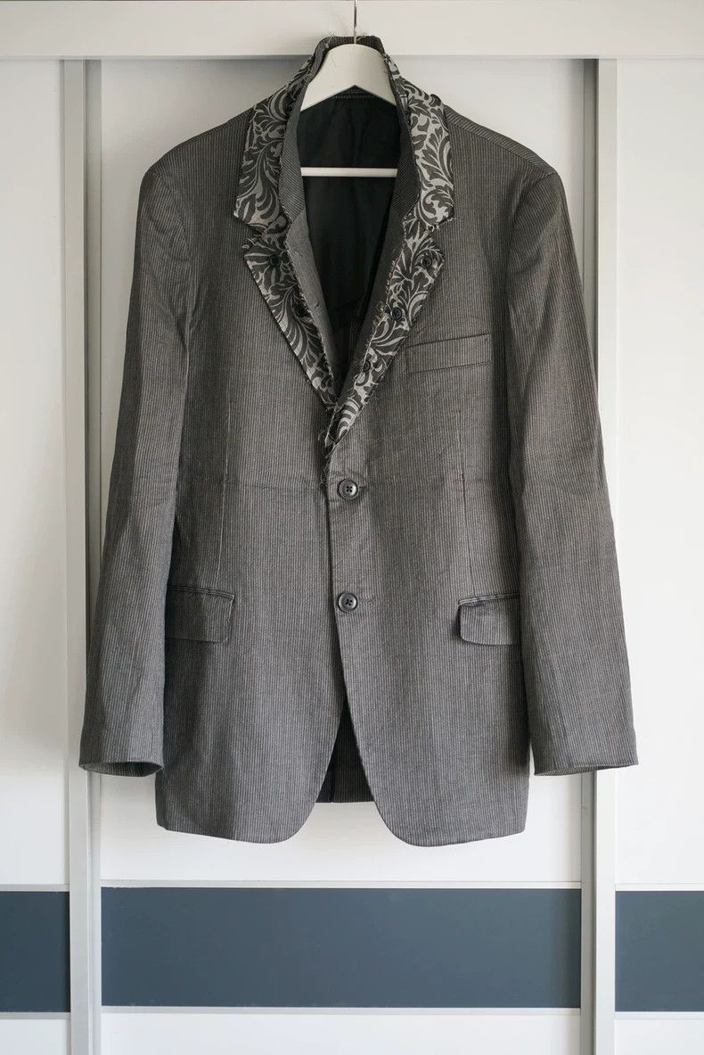 Yohji Yamamoto Yohji Yamamoto size 2 11 SS striped floral double suit 2501 Size 38R - 1 Thumbnail