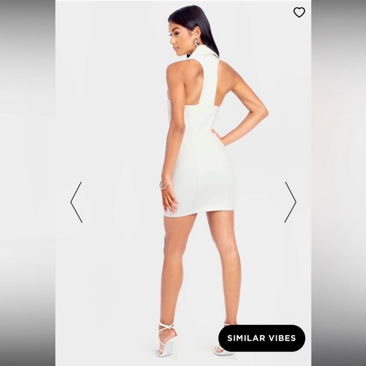 Bebe Bebe White Racerback Moto Mini Dress Medium M BNWT Size M / US 6-8 / IT 42-44 - 4 Thumbnail